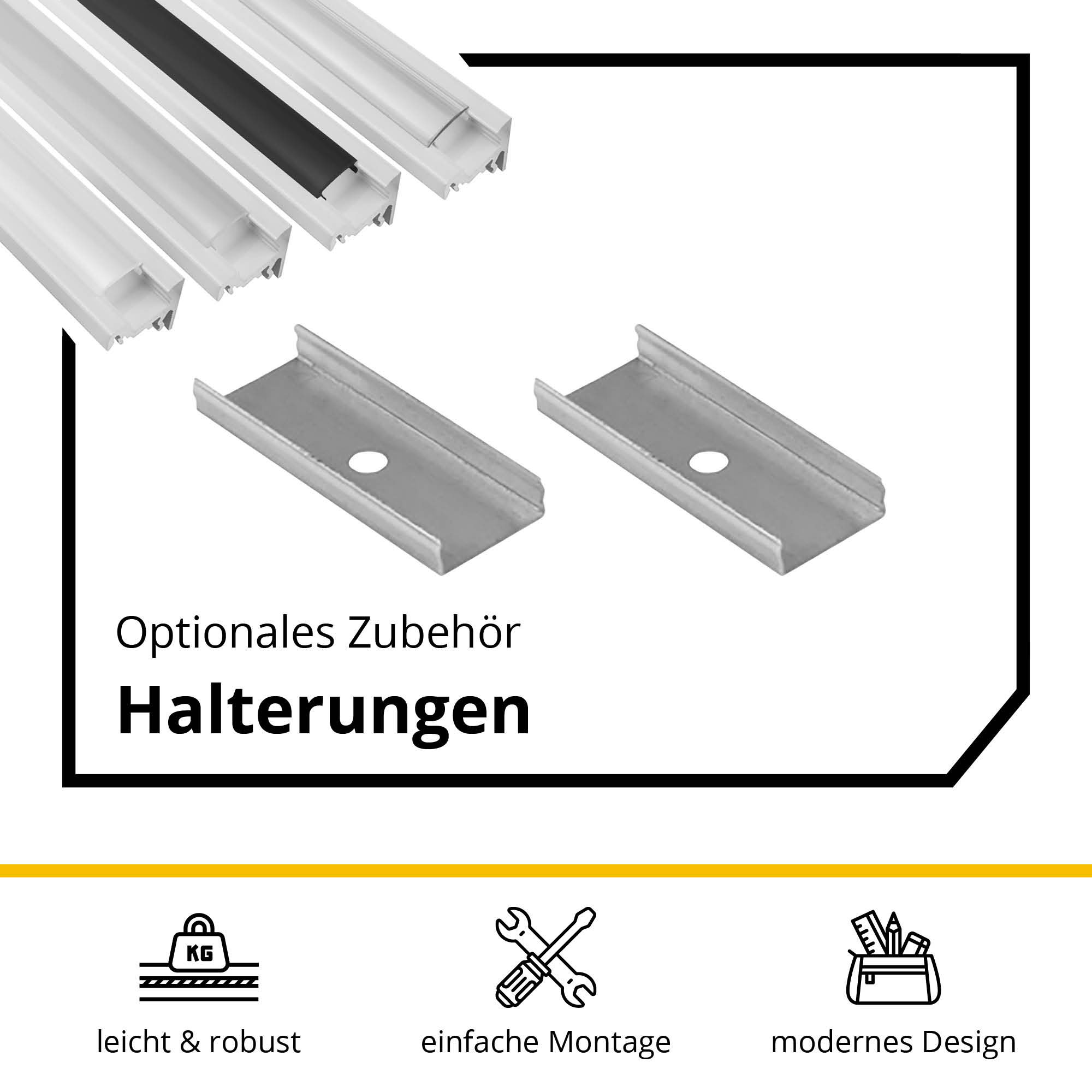 A20 LED Aluprofil Weiss Eckprofil 30° 2m milky