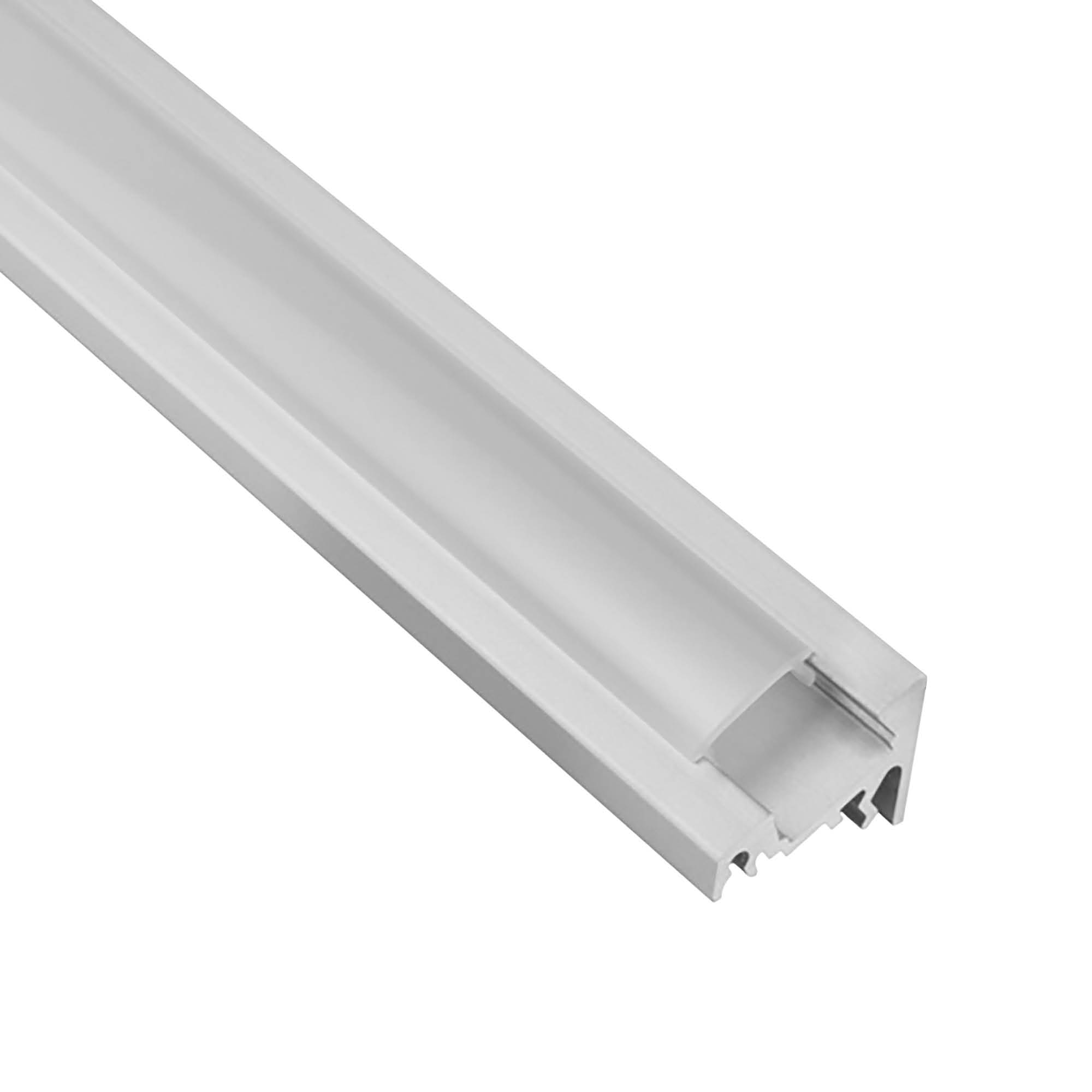 A20 LED Aluprofil Silber Eckprofil 30° 2m opal