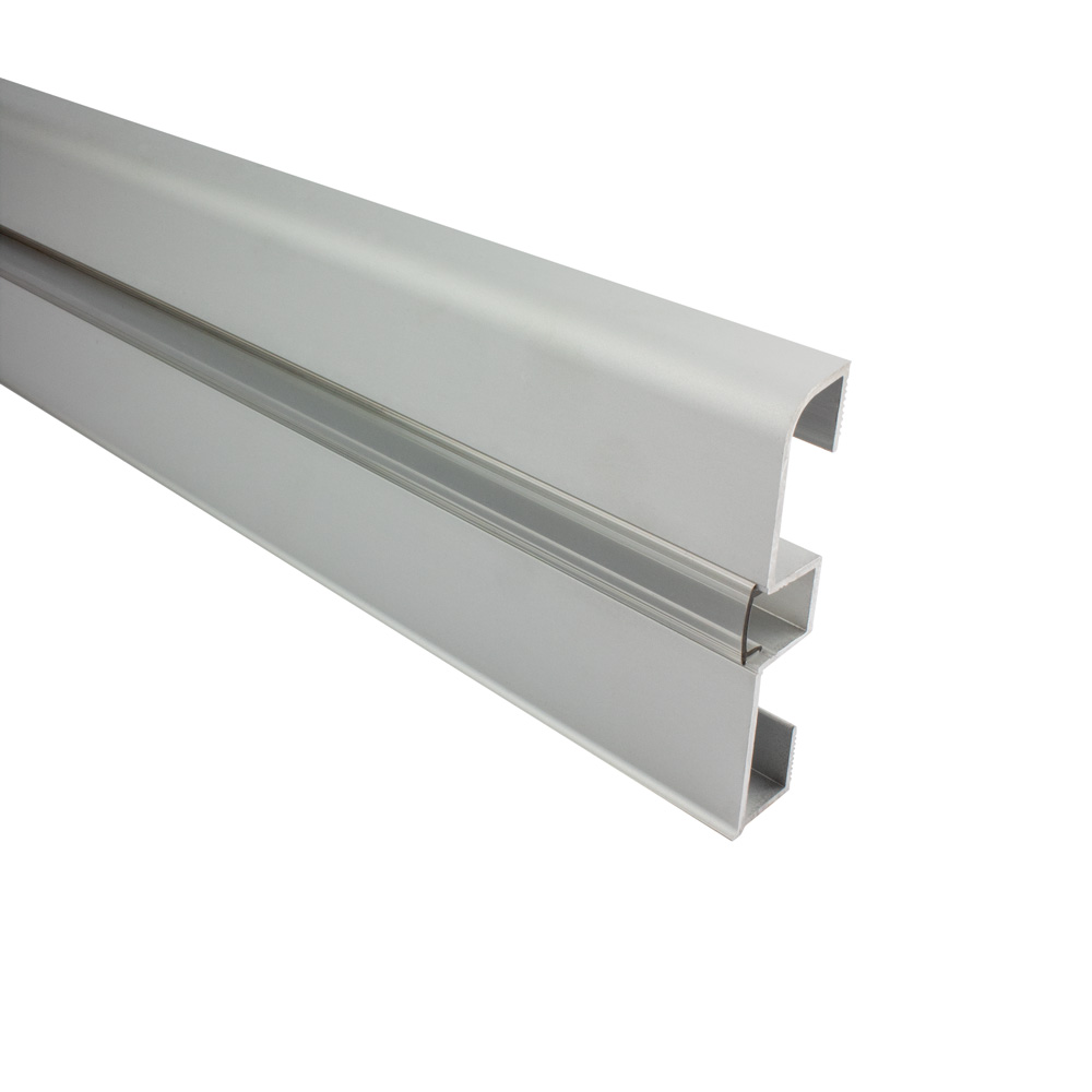 B-Ware - C01 LED Aluprofil silber Sockelleiste 2m klar