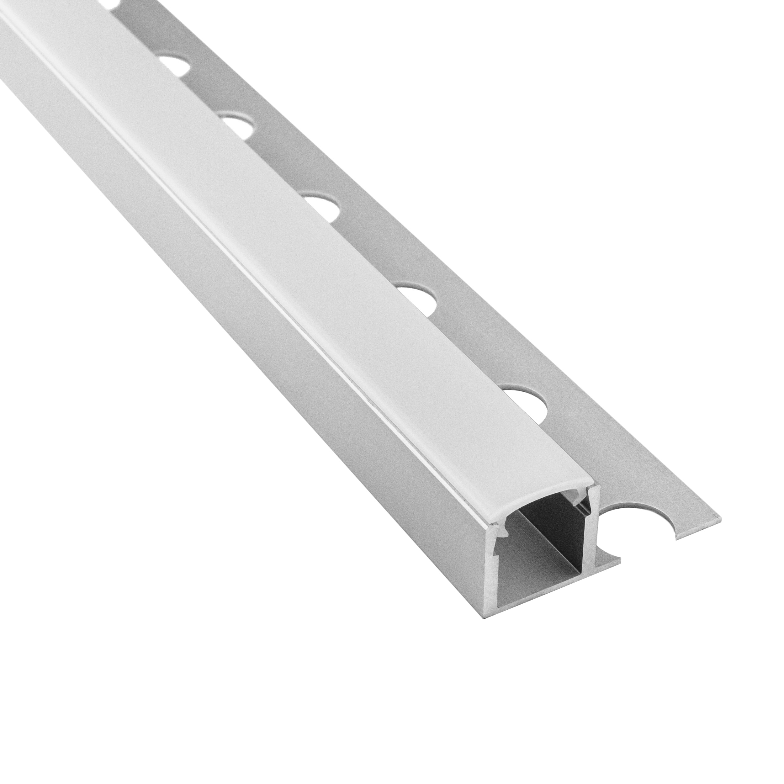 T77 LED Alu Fliesenprofil 12mm silber 1m milky T77 LED Alu Fliesenprofil 12mm silber 2m milky