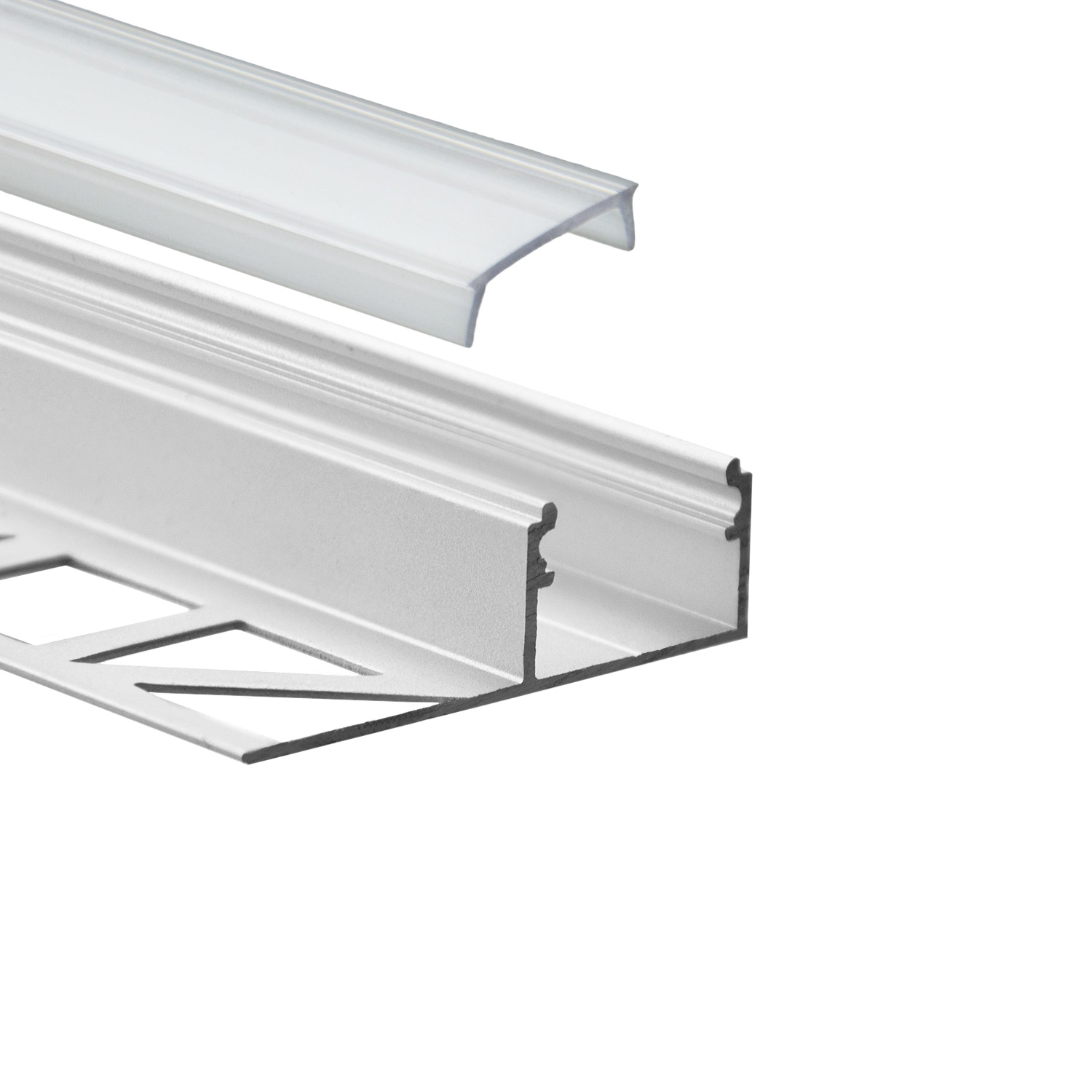 GX-FP2 LED Alu Fliesenprofil 10mm silber 2m klar GX-FP2 LED Alu Fliesenprofil 10mm silber 3m klar