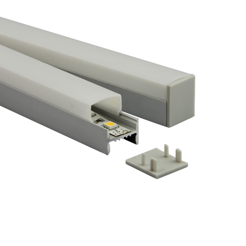 D02 LED Aluprofil Silber Rechteck D02 LED Aluprofil Silber Rechteck 2m klar