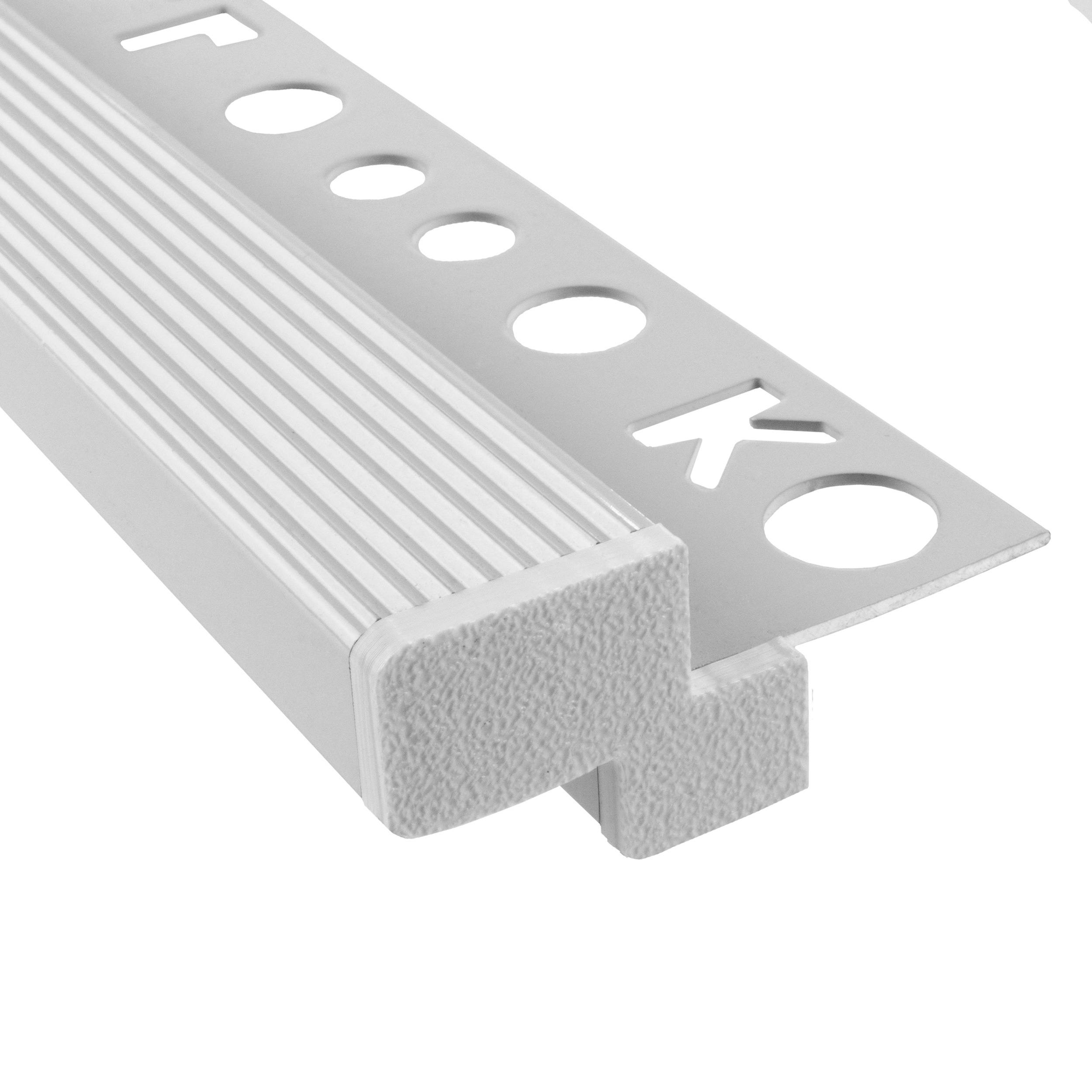 T-40 LED Alu Fliesenprofil Treppenprofil Stufen 12mm weiss