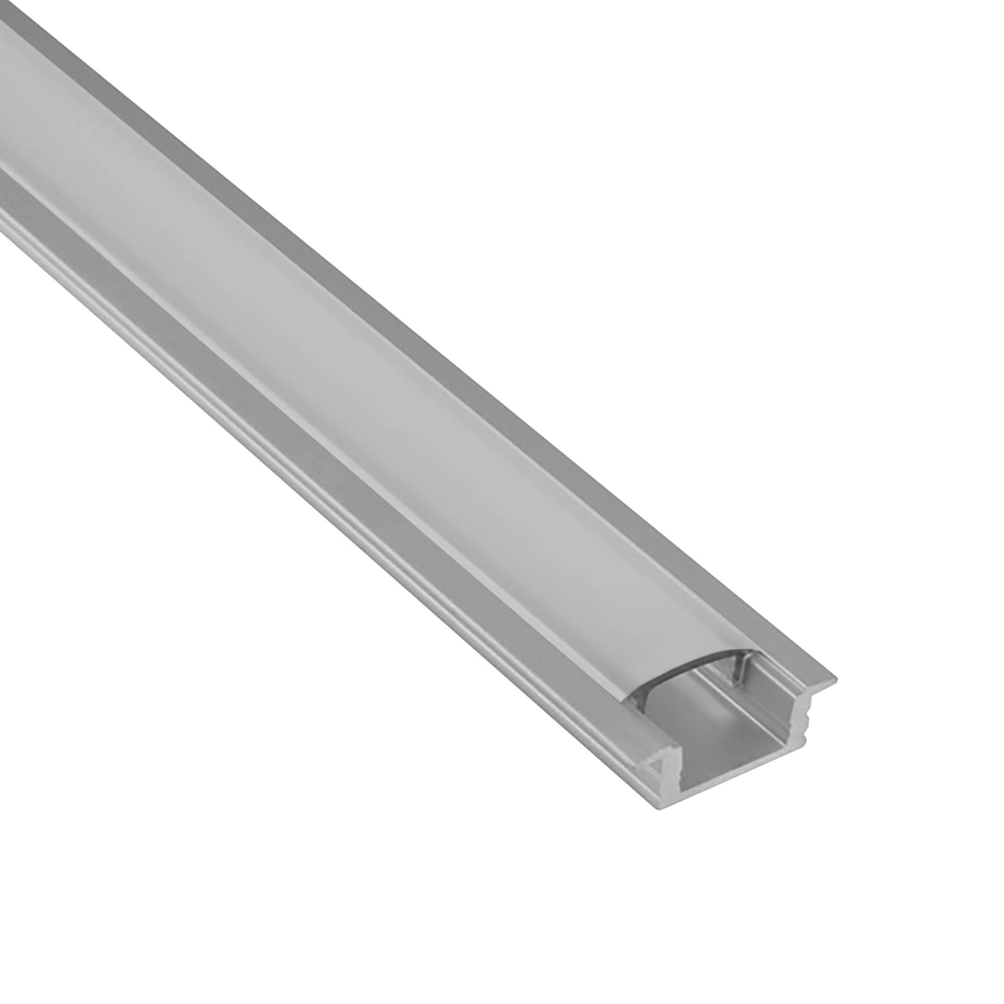 A25 LED Aluprofil Einbauprofil Silber 1m Abdeckung opal A25 LED Aluprofil Einbauprofil Silber 2m Abdeckung opal