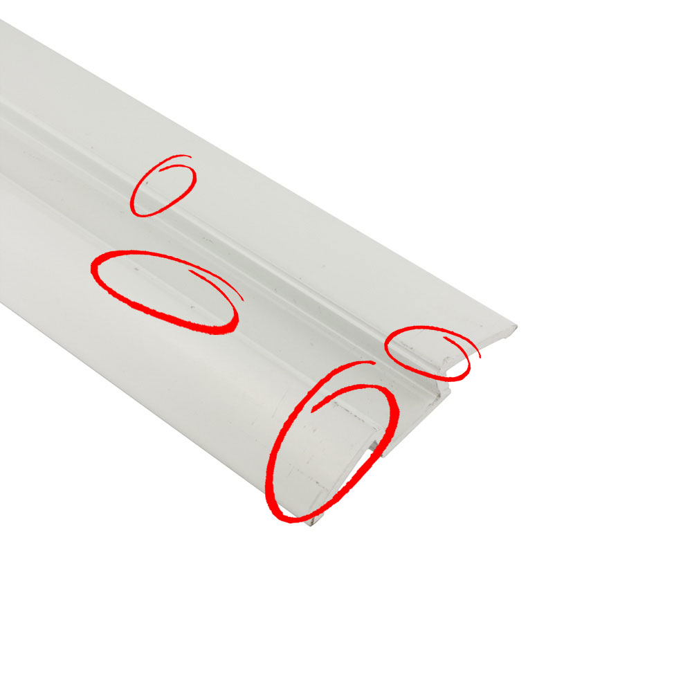 B-Ware - F01 LED Aluprofil Weiss Übergangsprofil