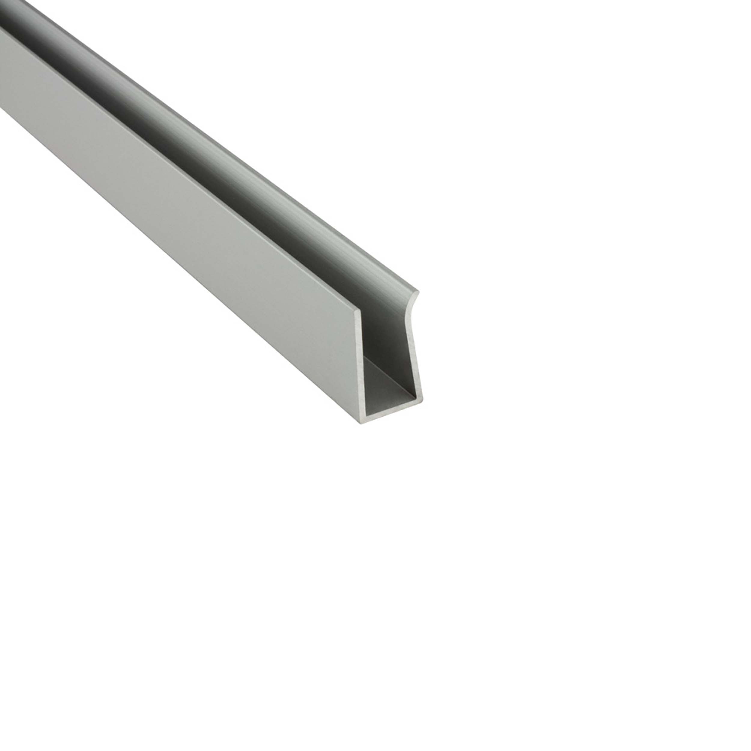 G03 LED Glaskantenprofil Kühlprofil Silber 2m