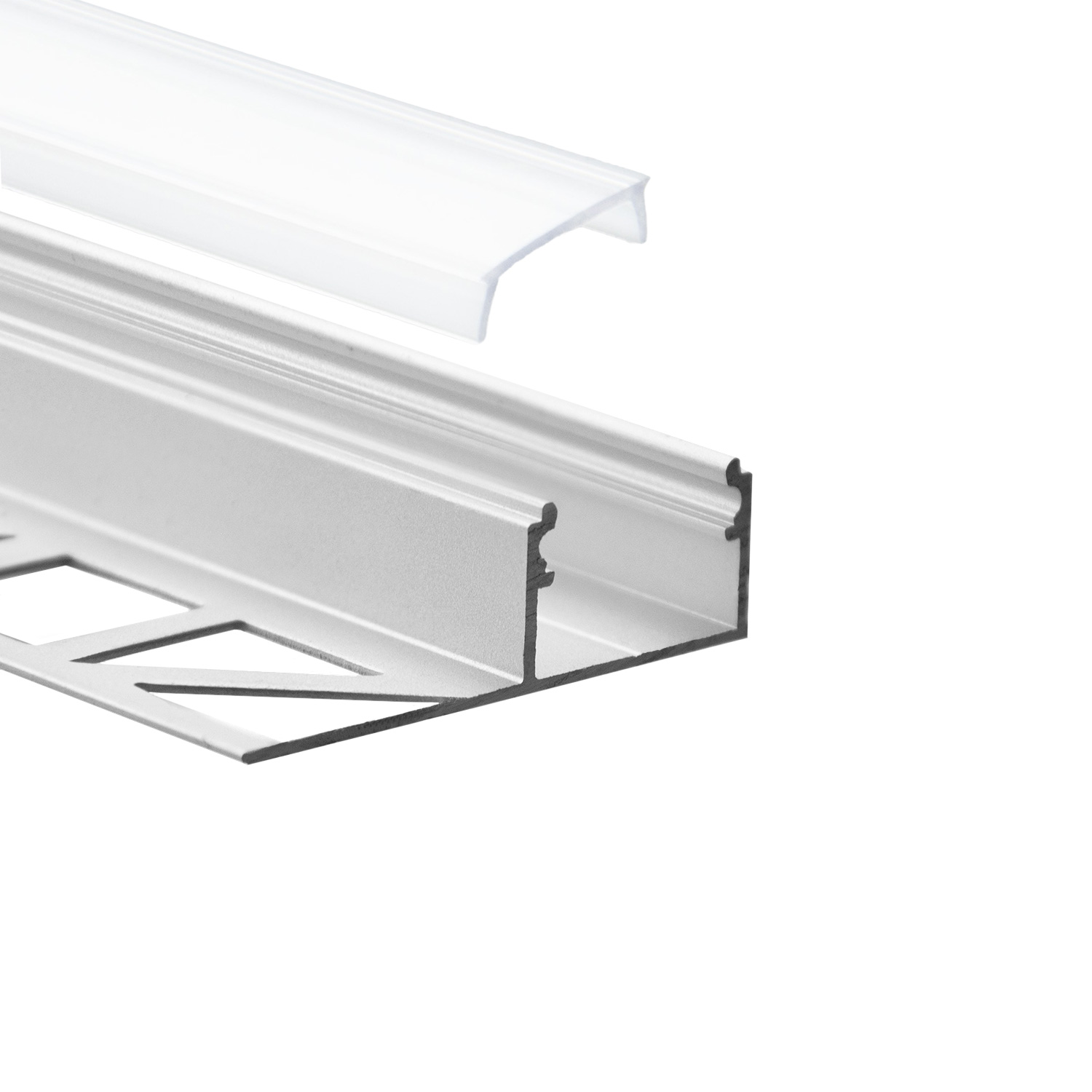 GX-FP2 LED Alu Fliesenprofil 10mm silber 3m opal