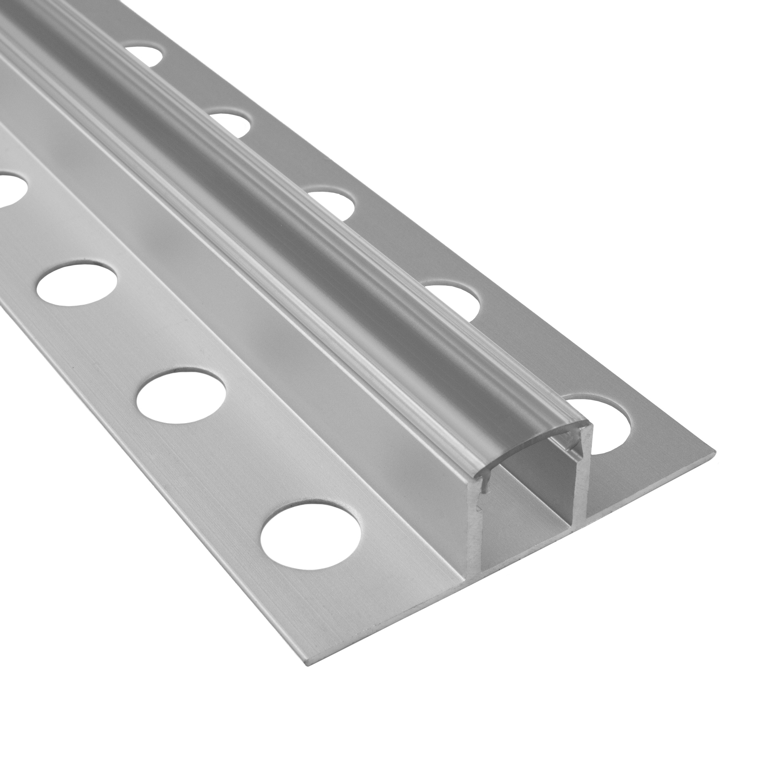 T77 LED Alu Fliesenprofil Bordüre 12mm silber 1m klar T77 LED Alu Fliesenprofil Bordüre 12mm silber 2m klar