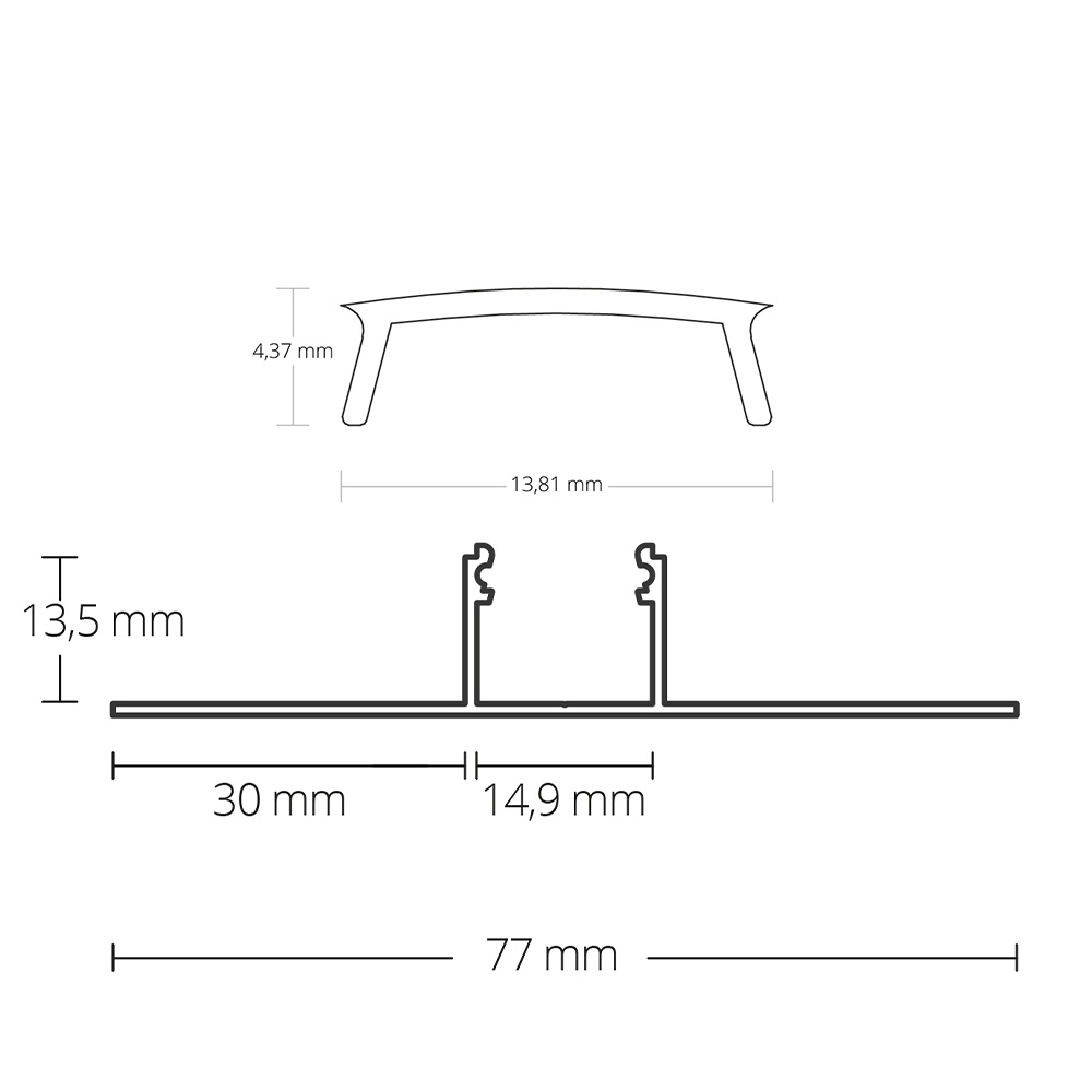 GX-TBP3 LED Profil Trockenbau 200 cm, LED Stripes max. 14mm, silber Abdeckung opal GX-TBP3 LED Profil Trockenbau 200 cm, LED Stripes max. 14mm, silber Abdeckung opal