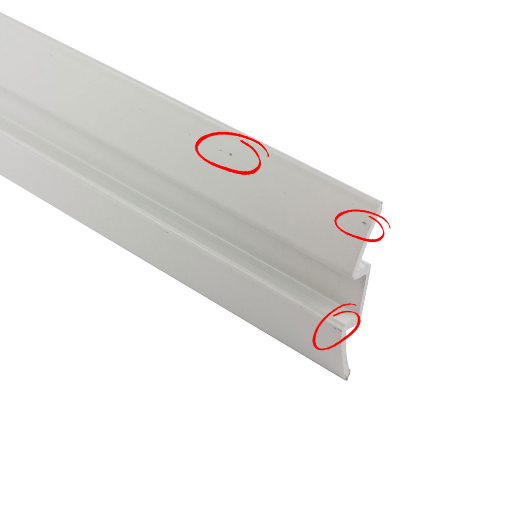 B-Ware - F01 LED Aluprofil Weiss Übergangsprofil 1m opal B-Ware - F01 LED Aluprofil Weiss Übergangsprofil 2m klar