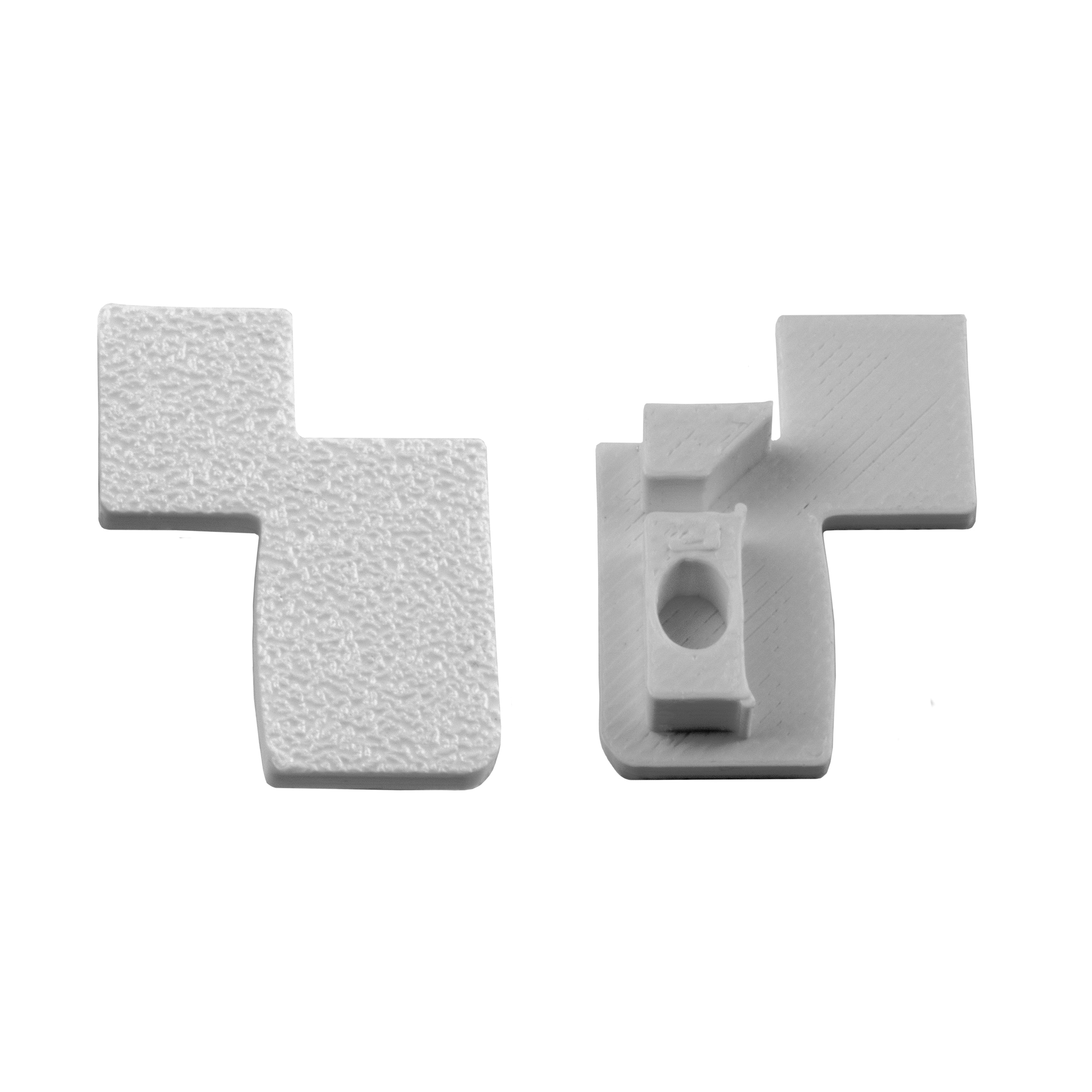 T-40 LED Alu Fliesenprofil Treppenprofil 10mm weiss Endkappe links 1 Stück