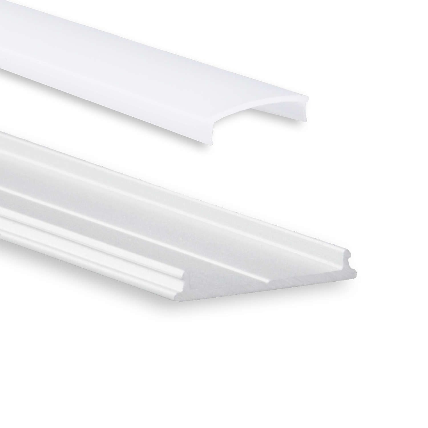 GX-PO13 LED AUFBAU-Profil 200 cm, biegbar, LED Stripes max. 15mm, silber 2m Abdeckung opal
