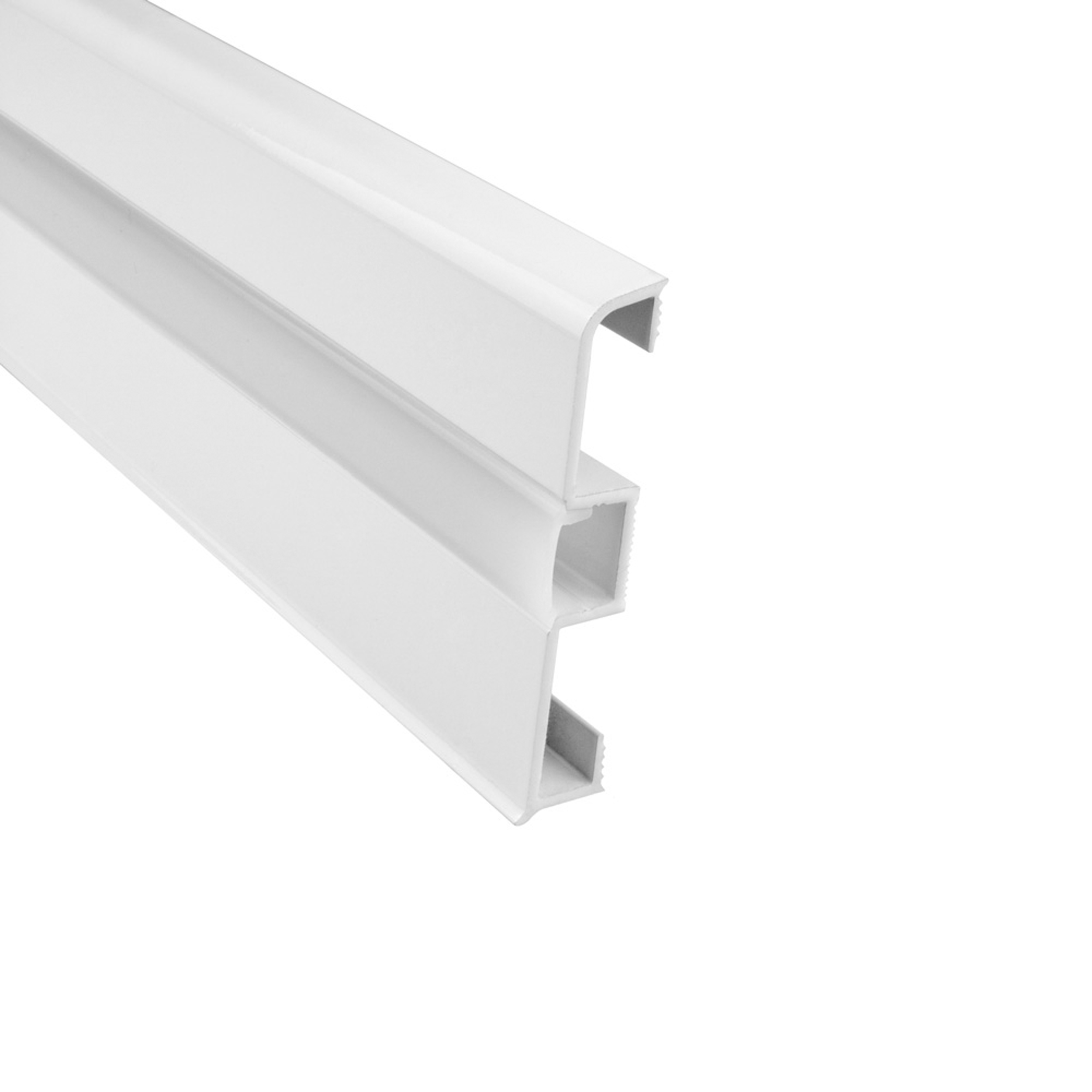 C02 LED Aluprofil Weiss Sockelleiste 1m opal