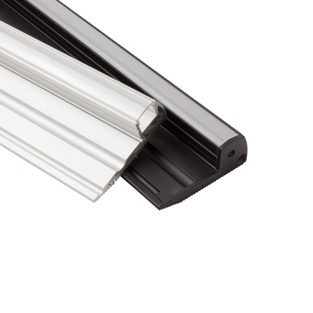 B-Ware S01 LED Aluprofil Treppenprofil 1m silber opal