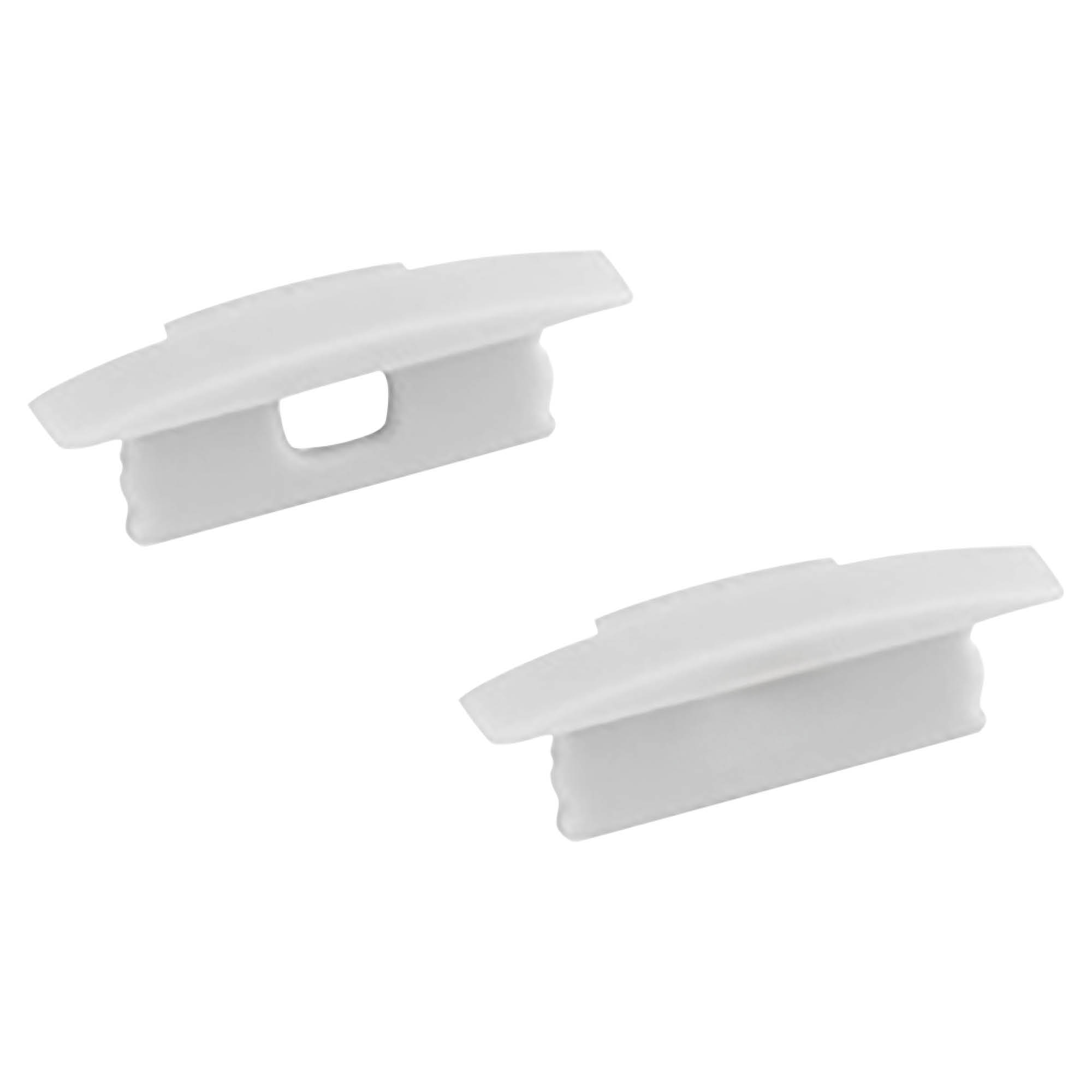 A25 LED Aluprofil Weiss 2x Endkappen Einbauprofil