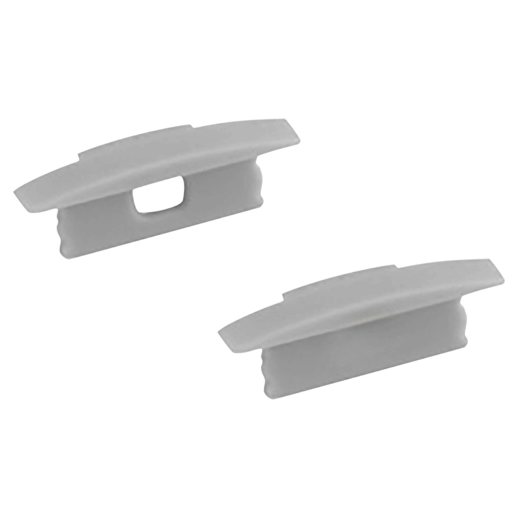 A25 LED Aluprofil Einbauprofil Silber 2x Endkappen