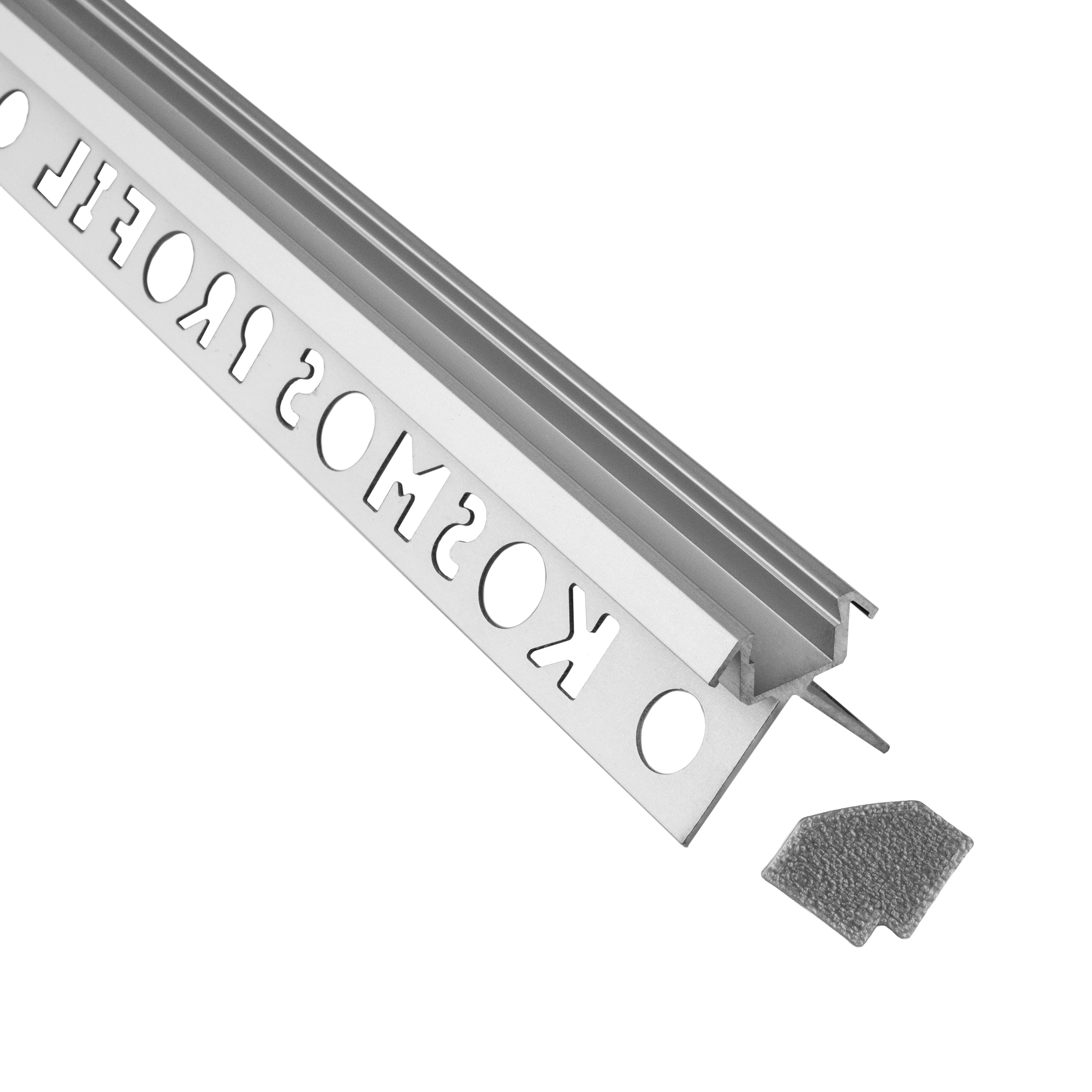 C-T77 LED Alu Fliesenprofil Ecke aussen 12mm silber