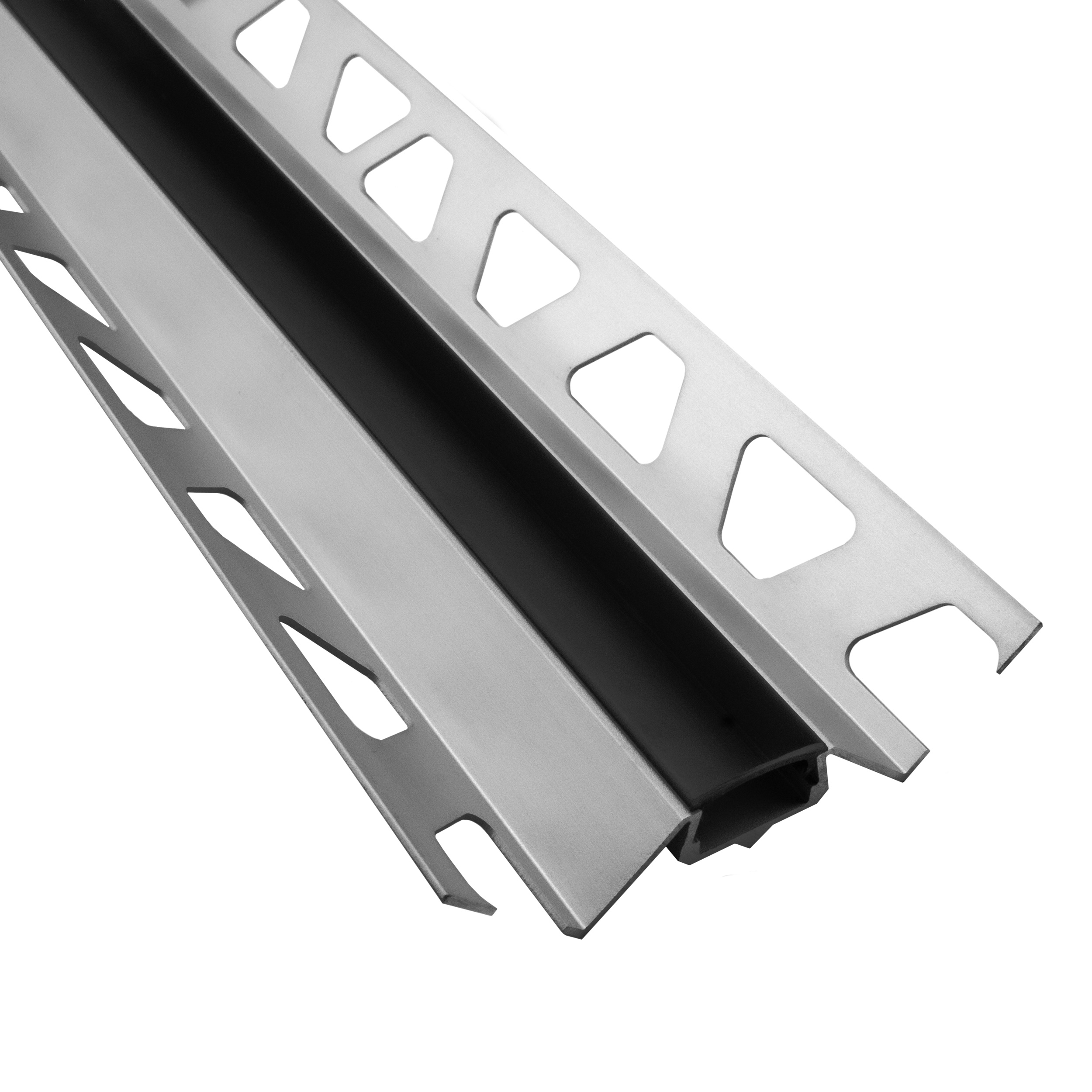 IN-T77 LED Alu Fliesenprofil Ecke innen 12mm silber
