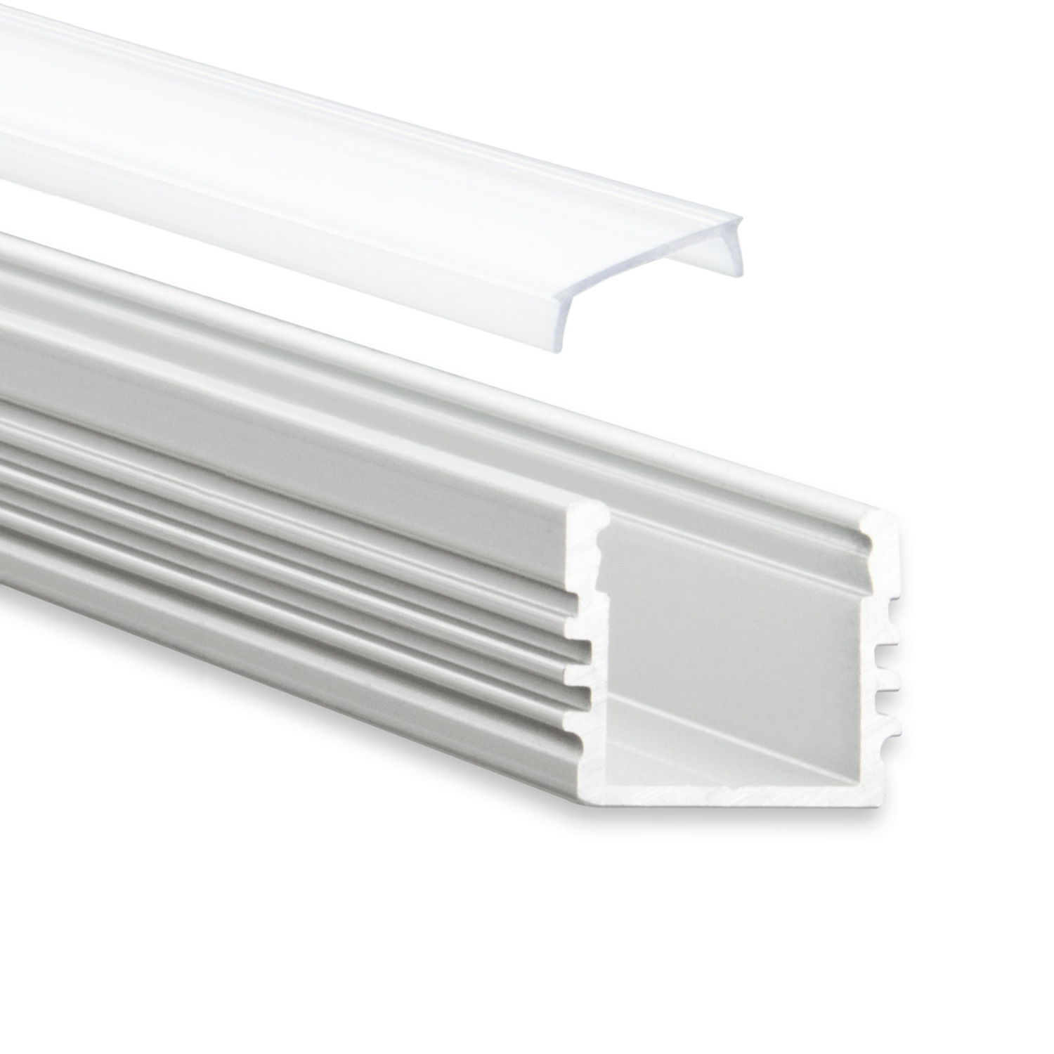GX-PL2 LED Aufbau-Profil 200 cm, hoch, LED Stripes max. 12mm, silber 2m Abdeckung opal GX-PL2 LED Aufbau-Profil 200 cm, hoch, LED Stripes max. 12mm, silber 2m Abdeckung opal