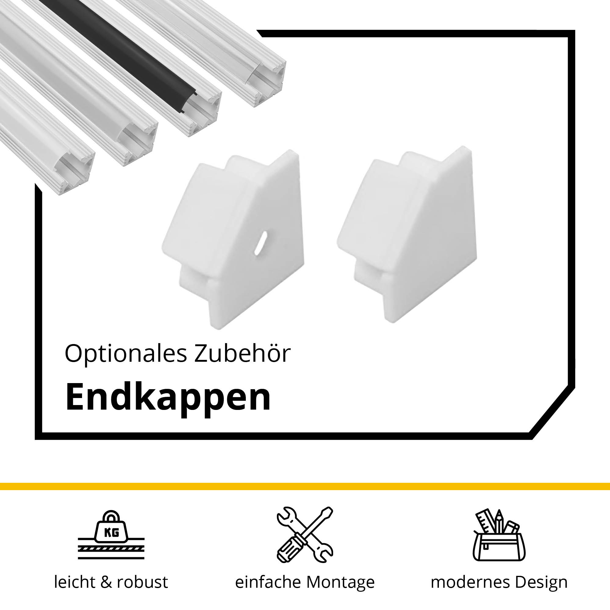 A19 LED Aluprofil Weiss Eckprofil 90° A19 LED Aluprofil Weiss Eckprofil 90° 2m milky