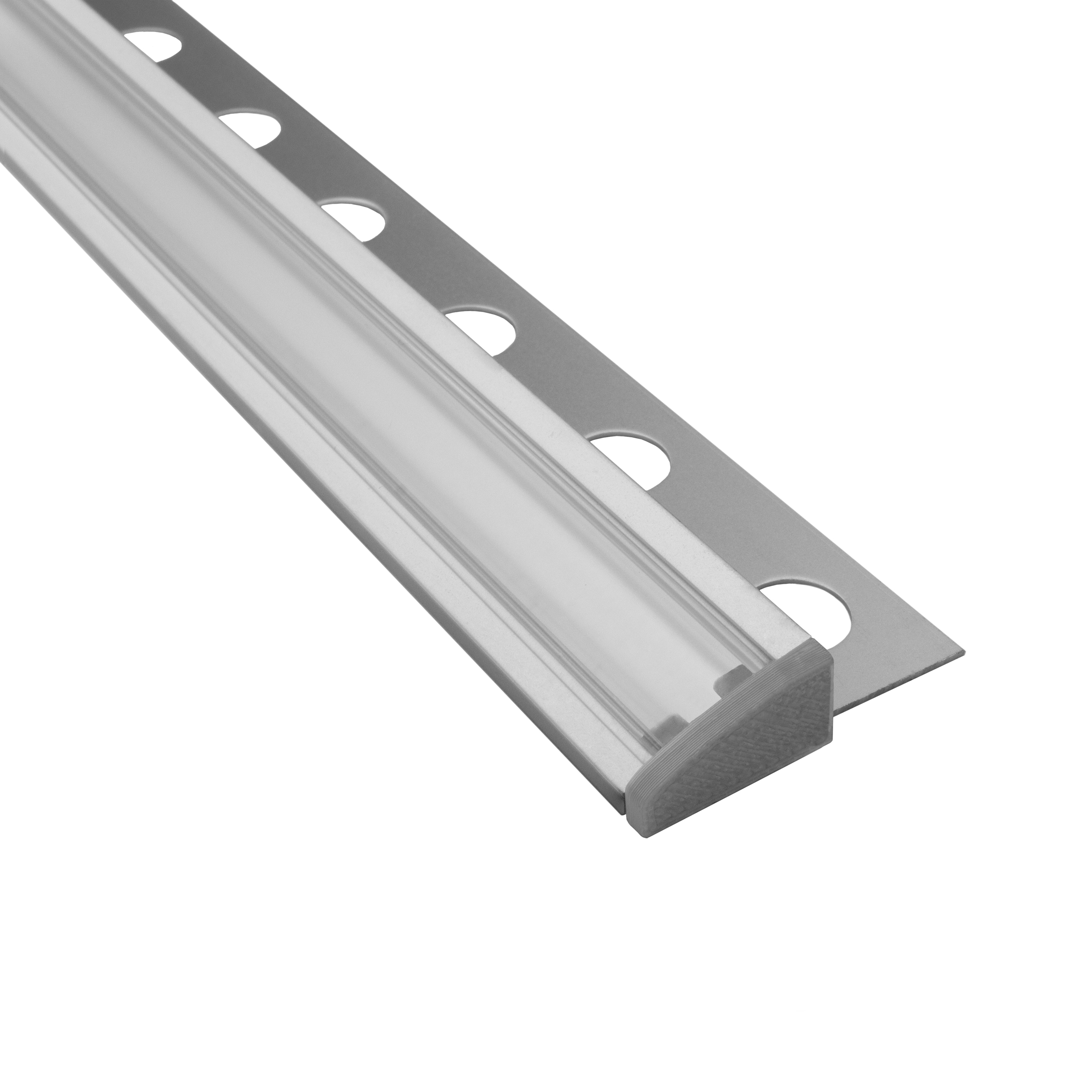 T77 LED Alu Fliesenprofil 10mm silber 20° 1m klar T77 LED Alu Fliesenprofil 10mm silber 20° 2m klar