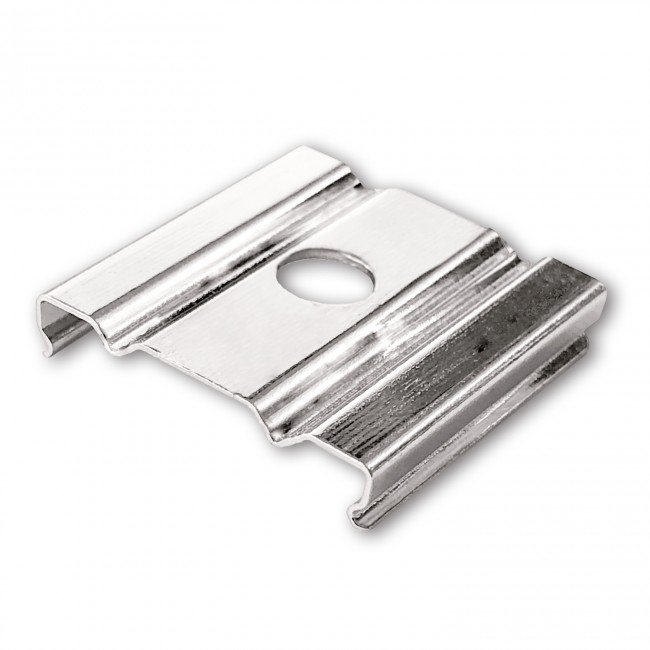 GX-PO13 LED AUFBAU-Profil 200 cm, biegbar, LED Stripes max. 15mm, silber 2x Halter