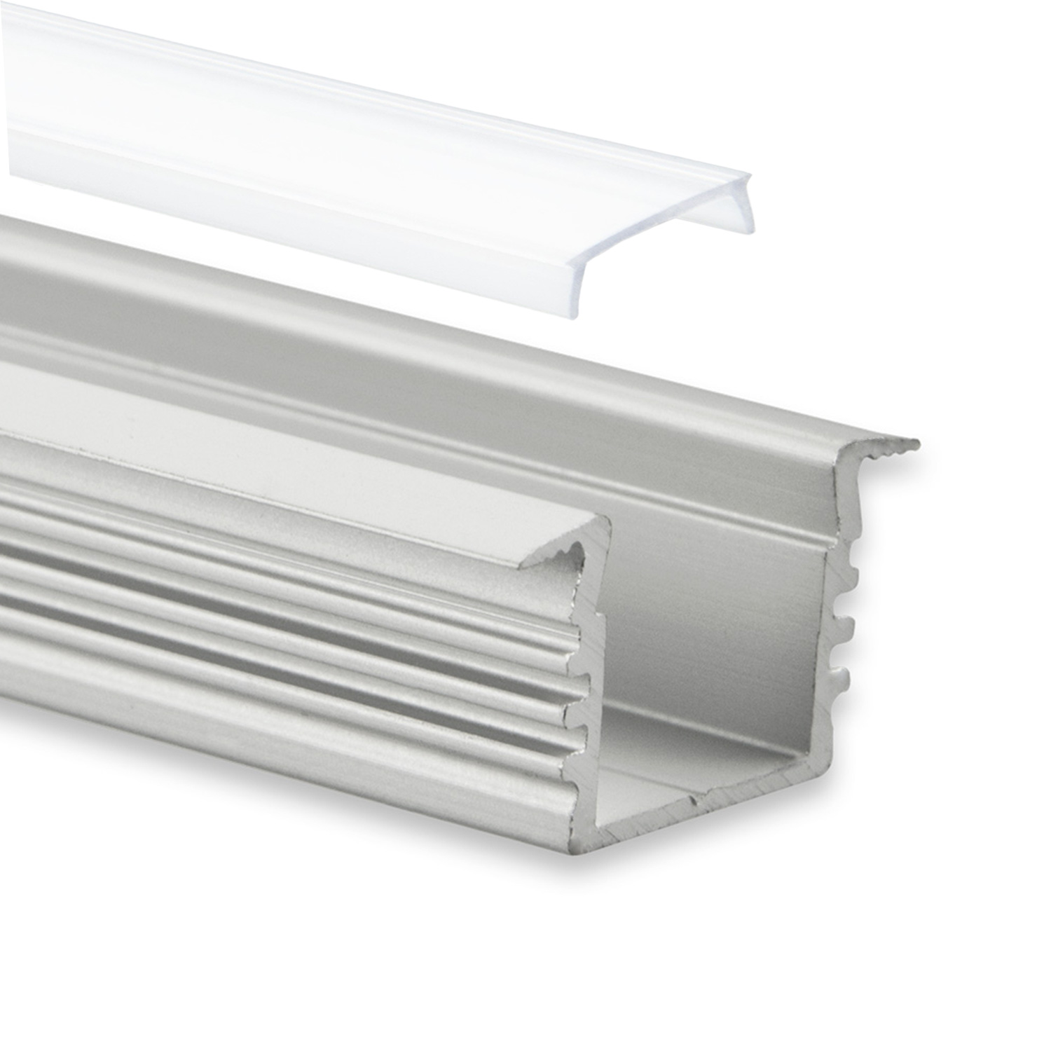 GX-PL3 LED EINBAU-Profil 200 cm, hoch/Flügel, LED Stripes max. 12mm, silber 2m Abdeckung opal GX-PL3 LED EINBAU-Profil 200 cm, hoch/Flügel, LED Stripes max. 12mm, silber 2m Abdeckung opal