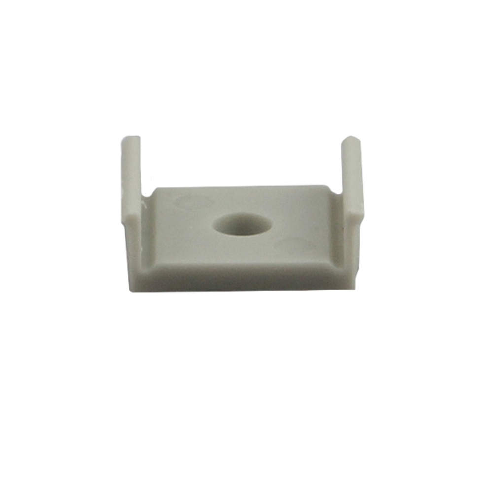 D02 LED Aluprofil Silber Rechteck 2x Halter kunststoff