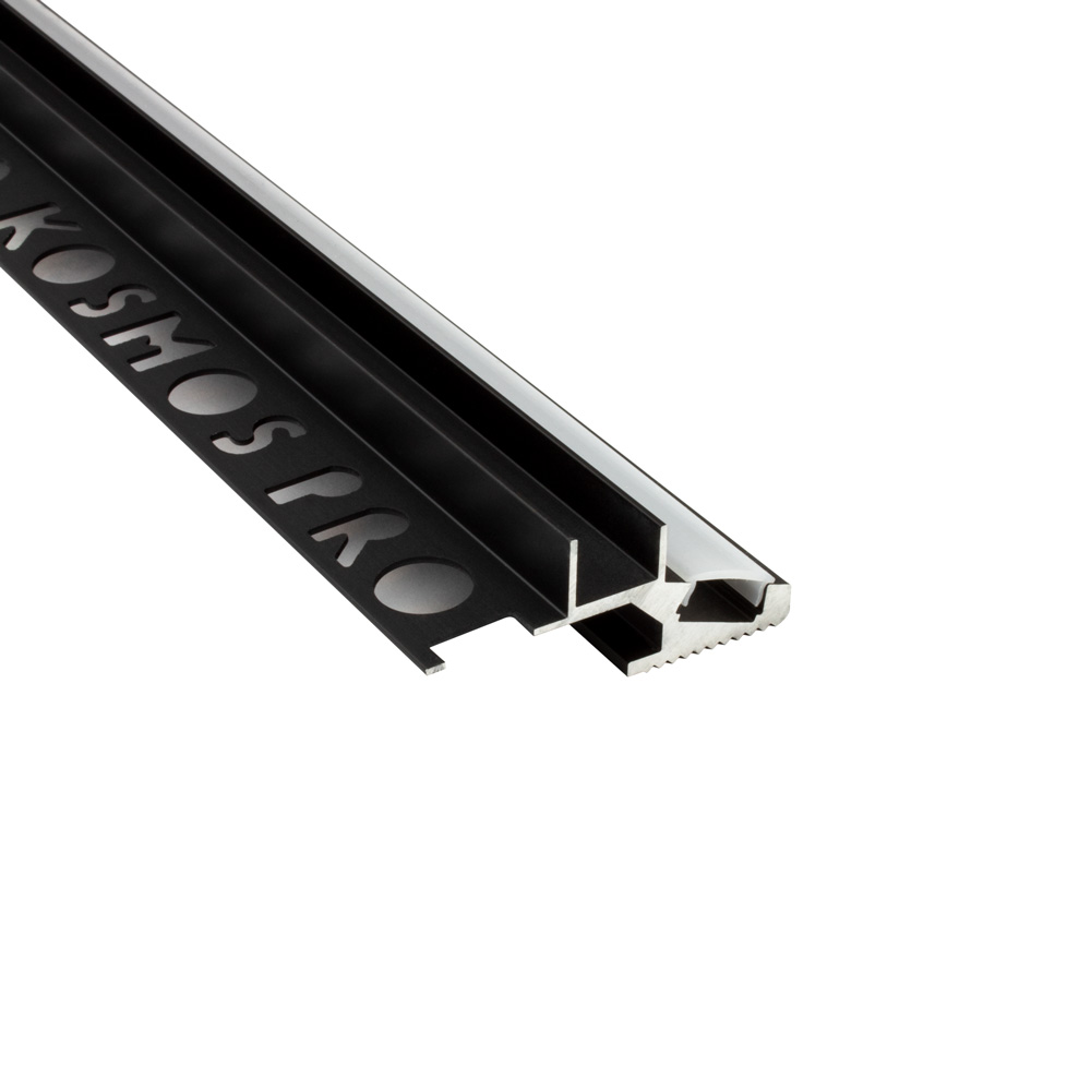 T-40 20° LED Alu Fliesenprofil Treppenprofil Stufen 10mm schwarz T-40 20° LED Alu Fliesenprofil Treppenprofil Stufen 10mm schwarz 2m opal