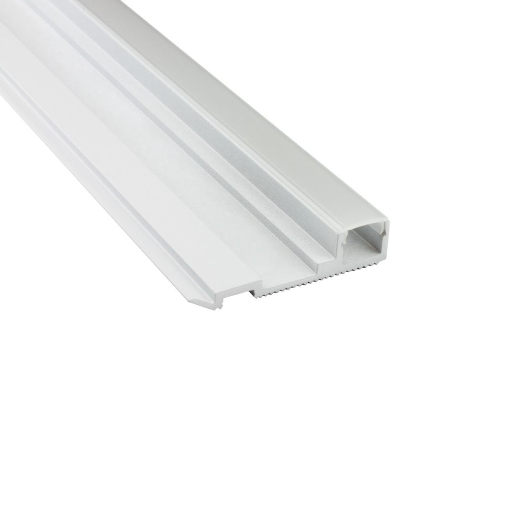 B-WARE - T-STA LED Alu Treppenprofil Treppenwinkel Profil Stufen weiss B-WARE - T-STA LED Alu Treppenprofil Treppenwinkel Profil Stufen weiss 2m opal