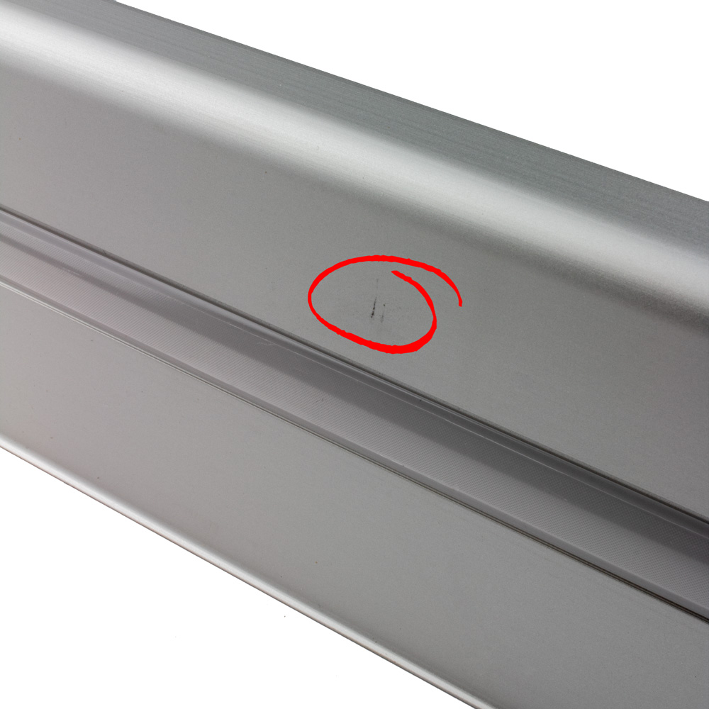 B-Ware - C01 LED Aluprofil silber Sockelleiste 2m klar