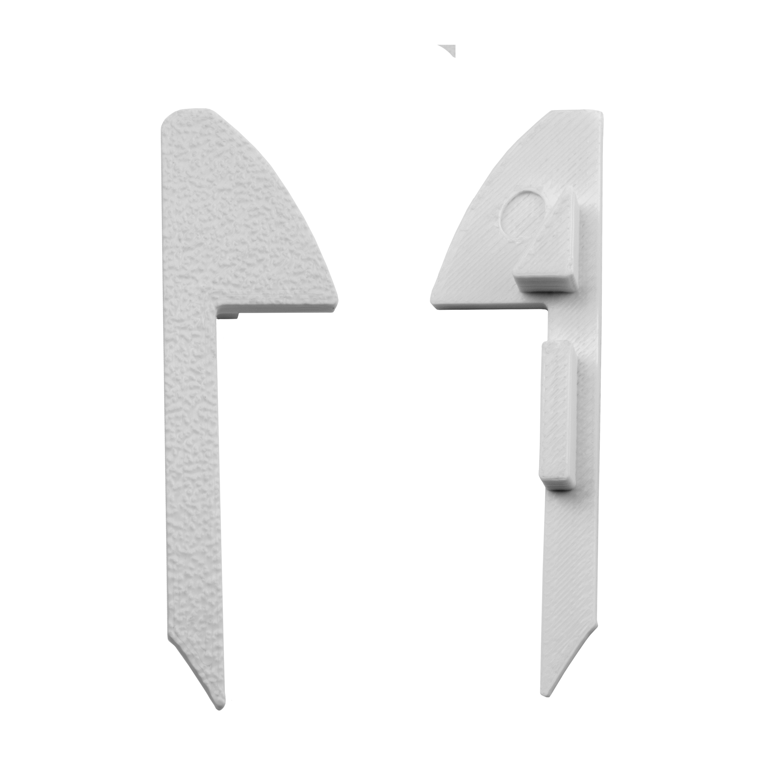 B-WARE - T-STA 30° LED Alu Treppenprofil Treppenwinkel Profil Stufen weiss Endkappe links B-WARE - T-STA 30° LED Alu Treppenprofil Treppenwinkel weiss Endkappe links 1 Stück