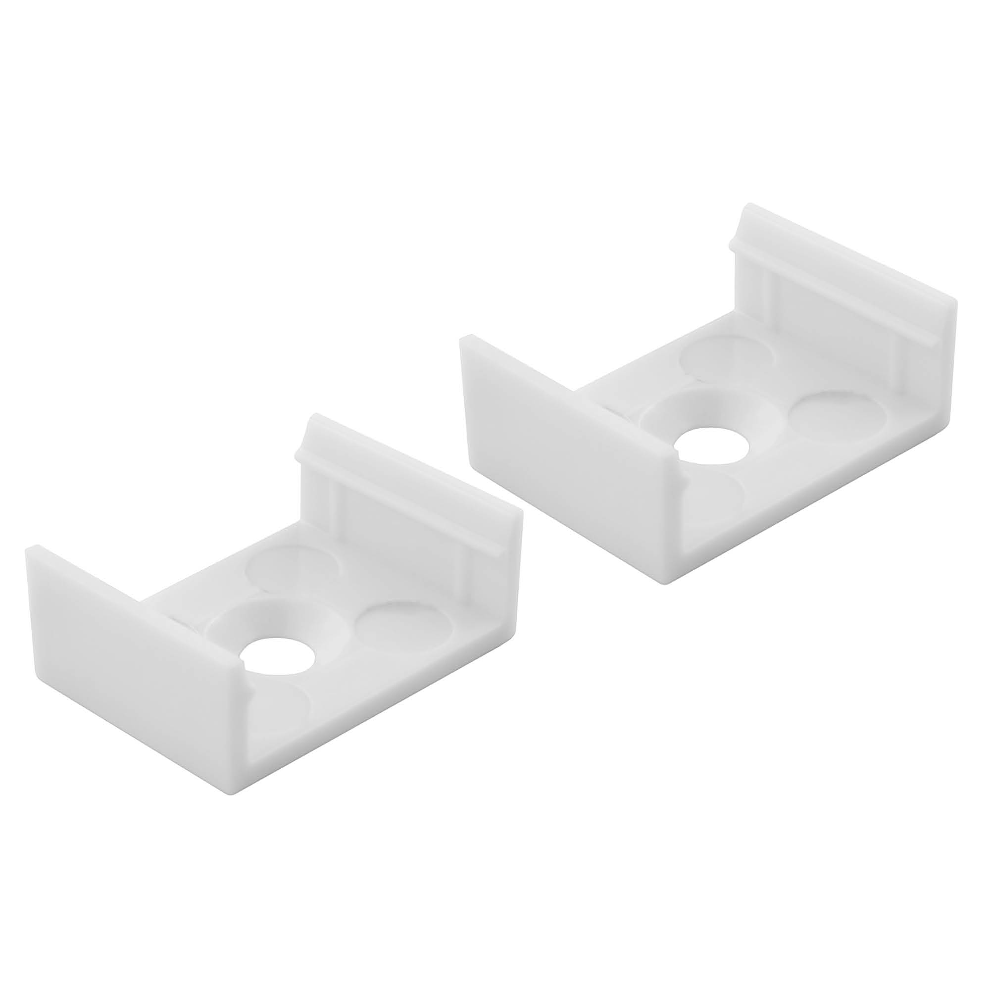 A17 LED Aluprofil Weiss 2x Halter kunststoff A17 LED Aluprofil Weiss 2x Halter kunststoff