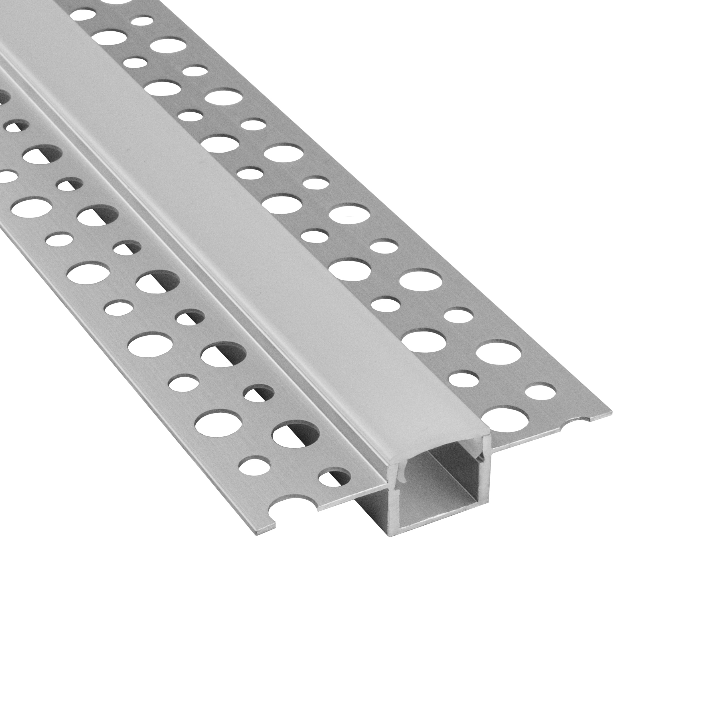 T77 LED Alu Unterputz Profil Trockenbau 11mm silber 2m milky