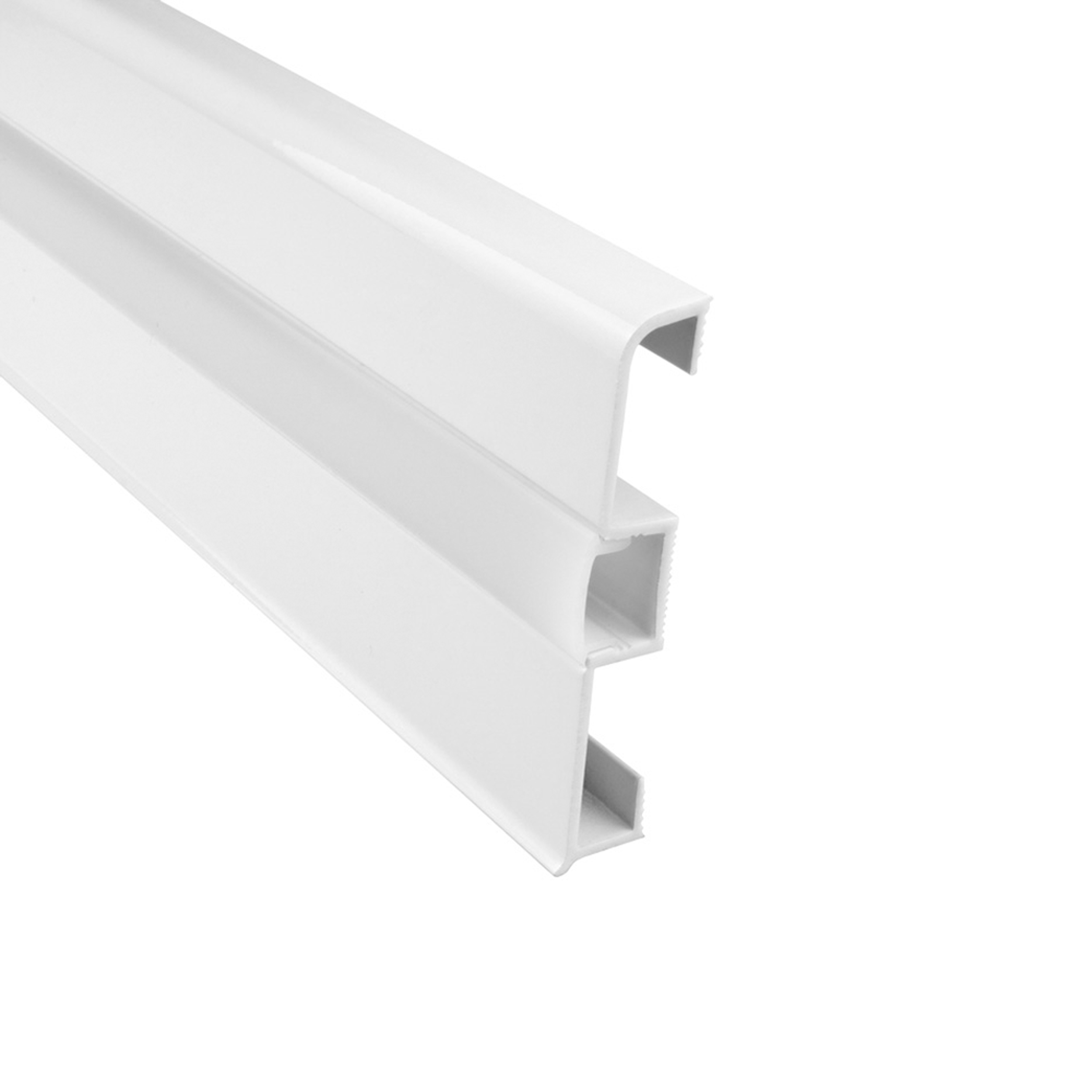 C02 LED Aluprofil Weiss Sockelleiste 2m milky