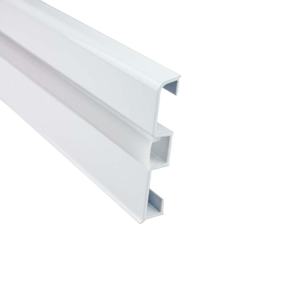 C02 LED Aluprofil Weiss Sockelleiste 1m opal