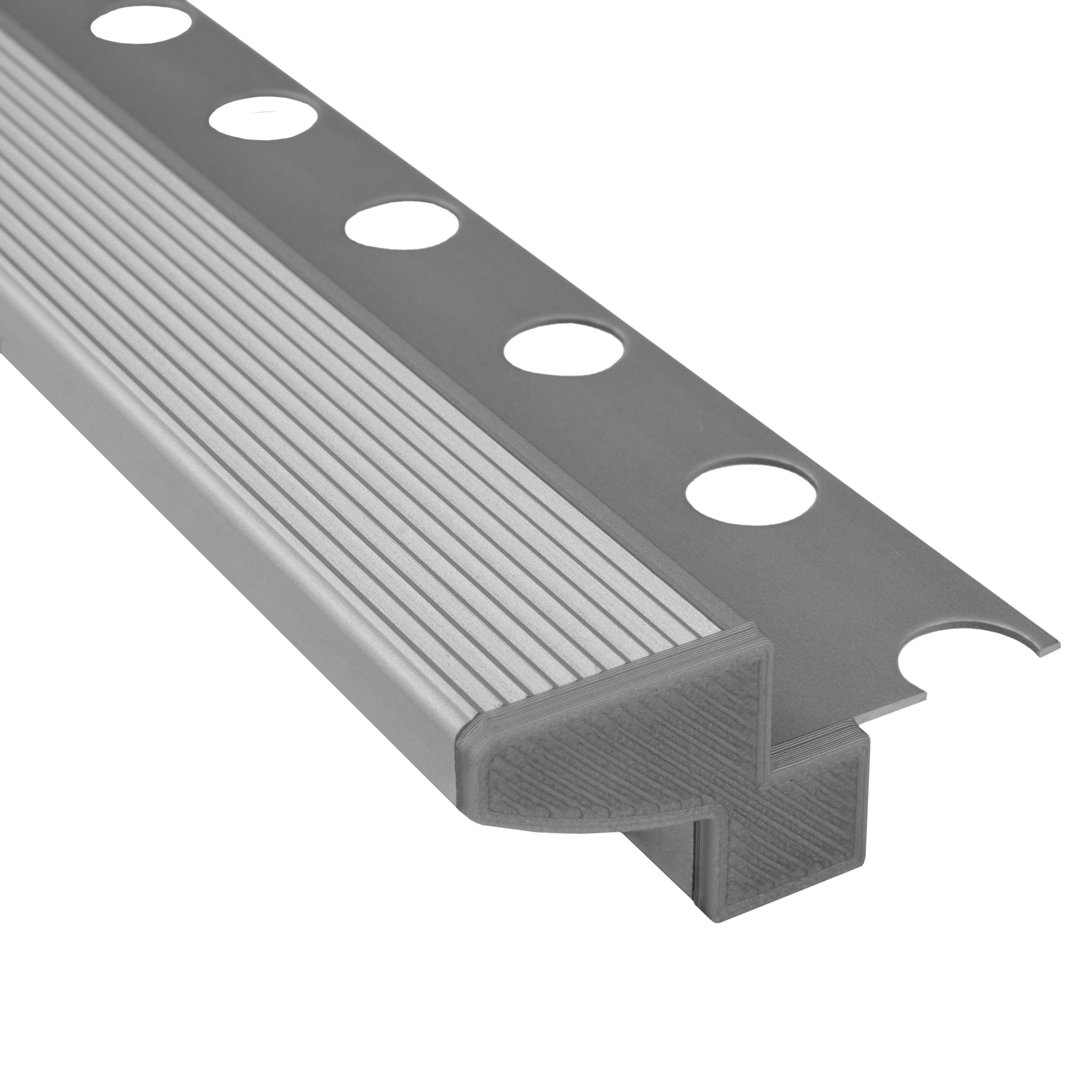 T-40 20° LED Alu Fliesenprofil Treppenprofil Stufen 10mm silber
