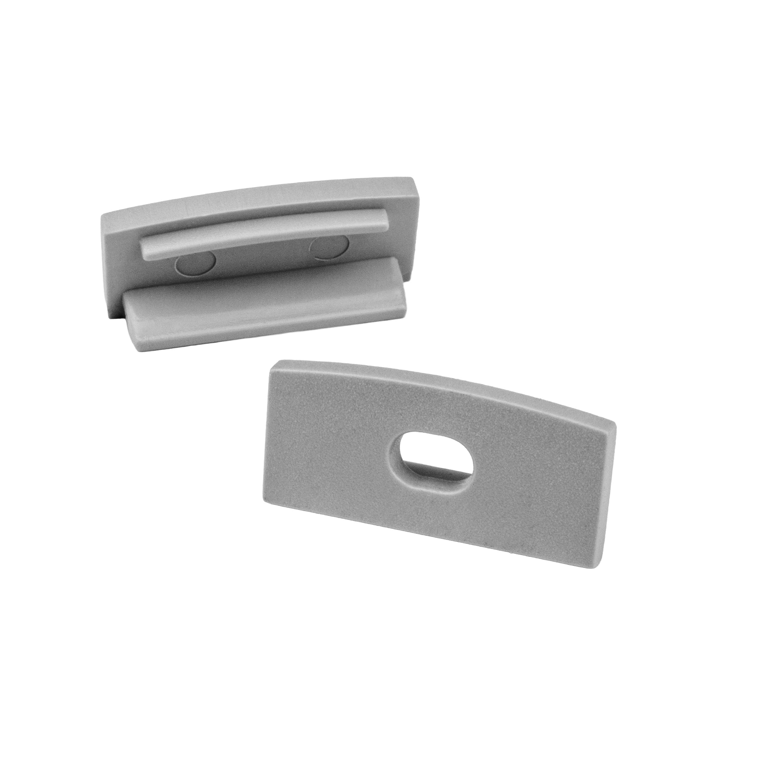 A23 LED Aluprofil Silber - 2x Endkappen A23 LED Aluprofil Silber - 2x Endkappen