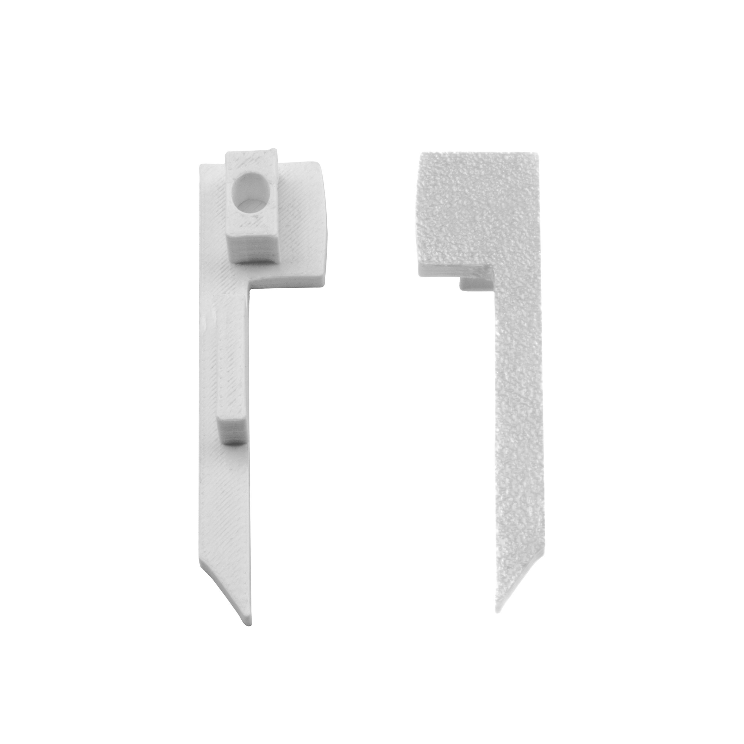 B-WARE - T-STA LED Alu Treppenprofil Treppenwinkel weiss Endkappe rechts 1 Stück