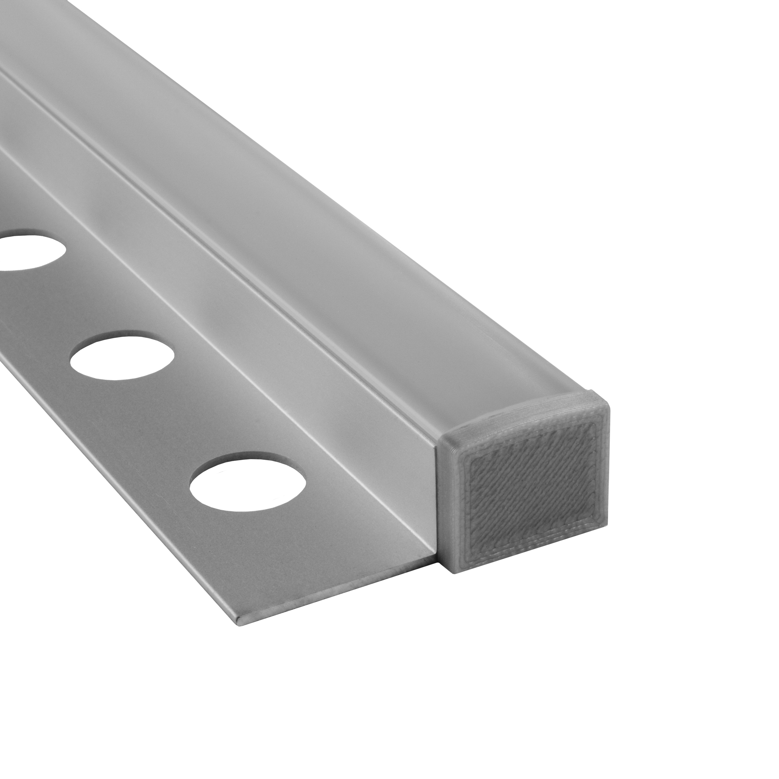T77 LED Alu Fliesenprofil 10mm silber 2x Endkappen T77 LED Alu Fliesenprofil 10mm silber 2x Endkappen