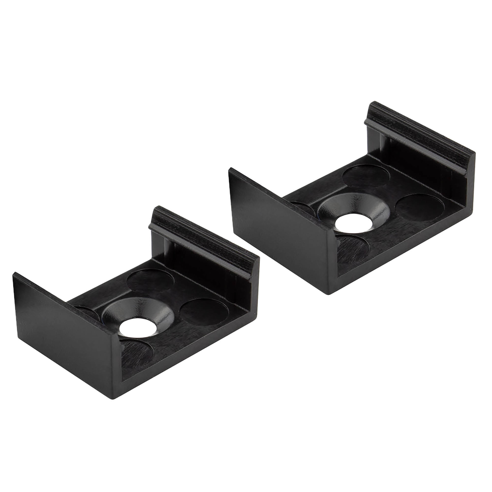 A17 LED Aluprofil Schwarz 2x Halter kunststoff A17 LED Aluprofil Schwarz 2x Halter kunststoff