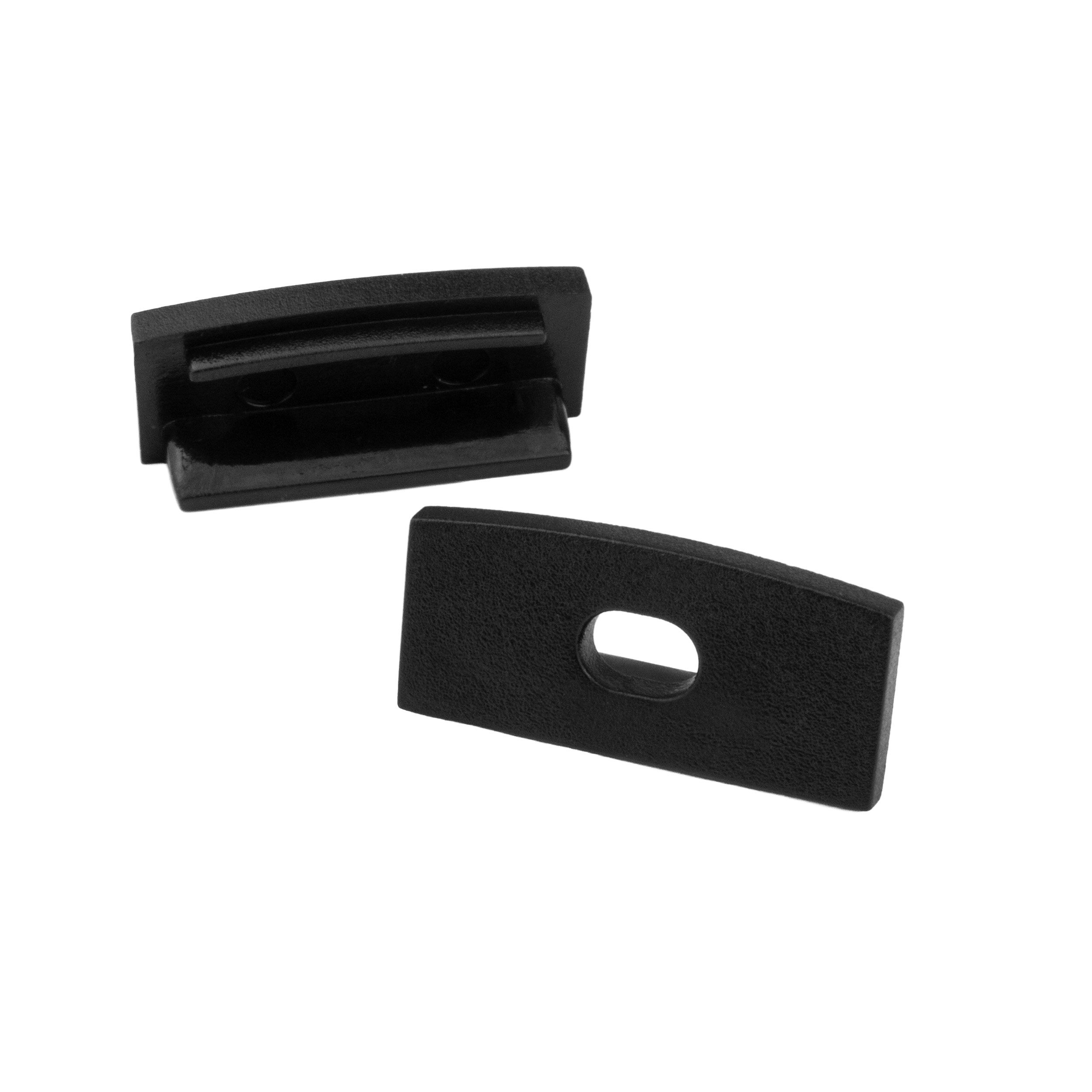 A23 LED Aluprofil Schwarz - 2x Endkappen