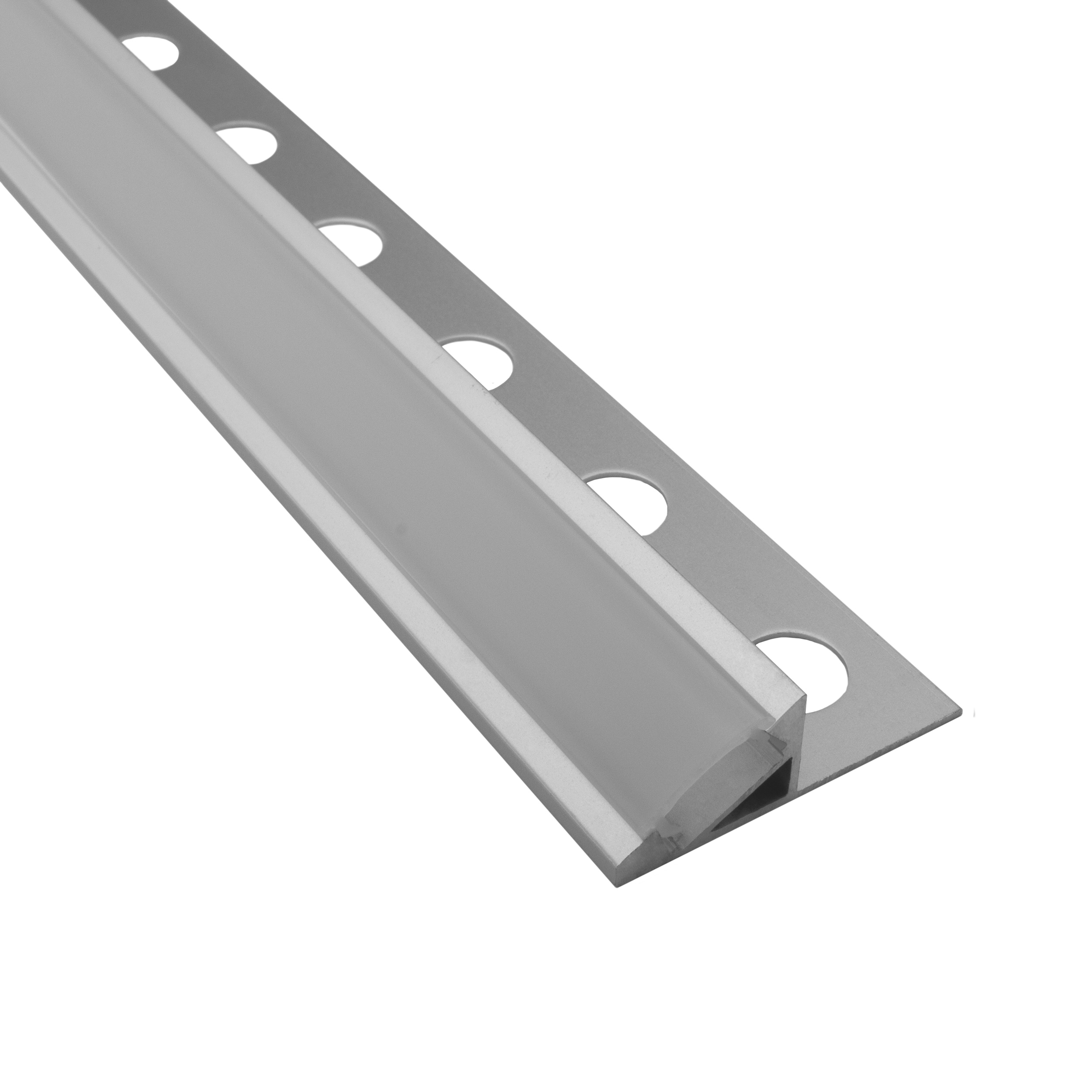 T77 LED Alu Fliesenprofil 12mm silber 30° 1m opal T77 LED Alu Fliesenprofil 12mm silber 30° 2m opal
