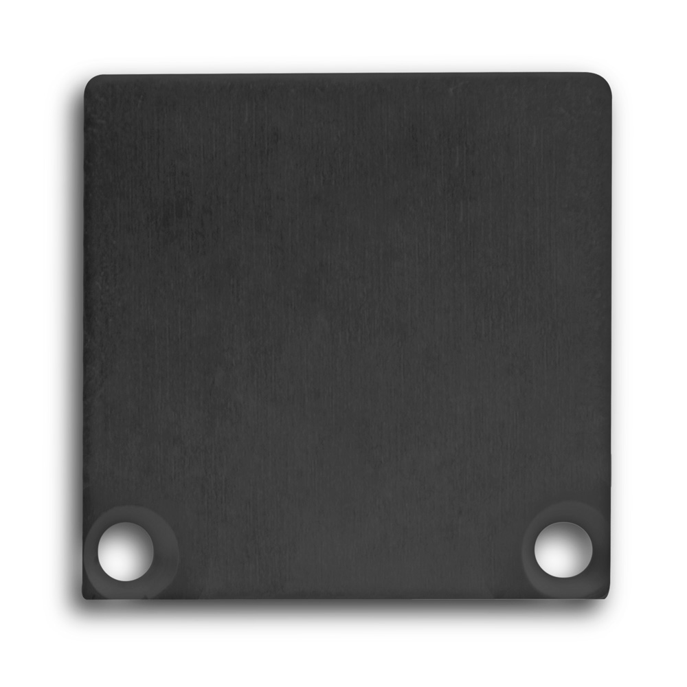 GX-PN6n LED AUFBAU-Profil 200 cm, hoch, LED Stripes max. 24 mm, schwarz RAL 9005 2x Endkappen