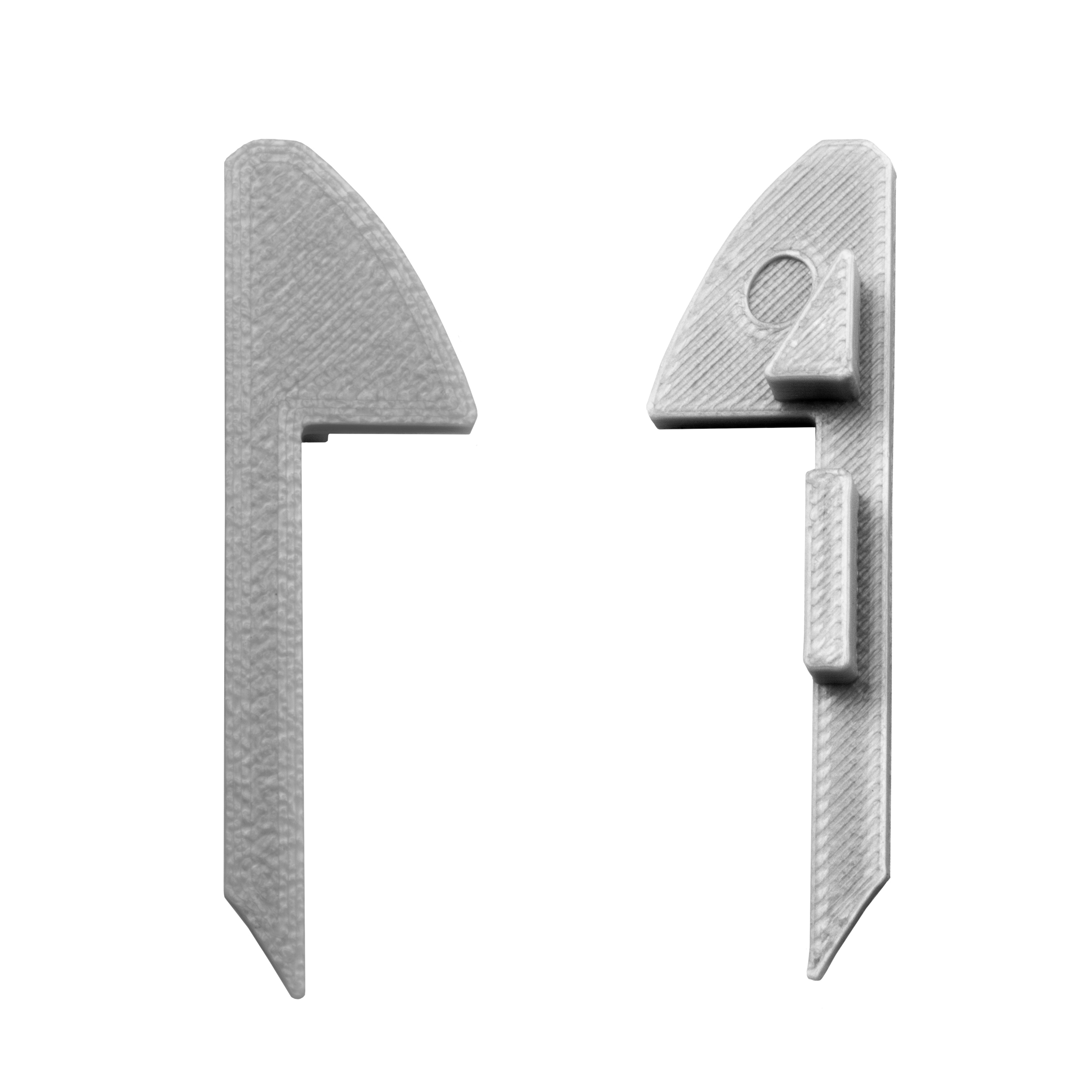 B-WARE - T-STA 30° LED Alu Treppenprofil Treppenwinkel Profil Stufen silber Endkappe links B-WARE - T-STA 30° LED Alu Treppenprofil Treppenwinkel silber Endkappe links 1 Stück