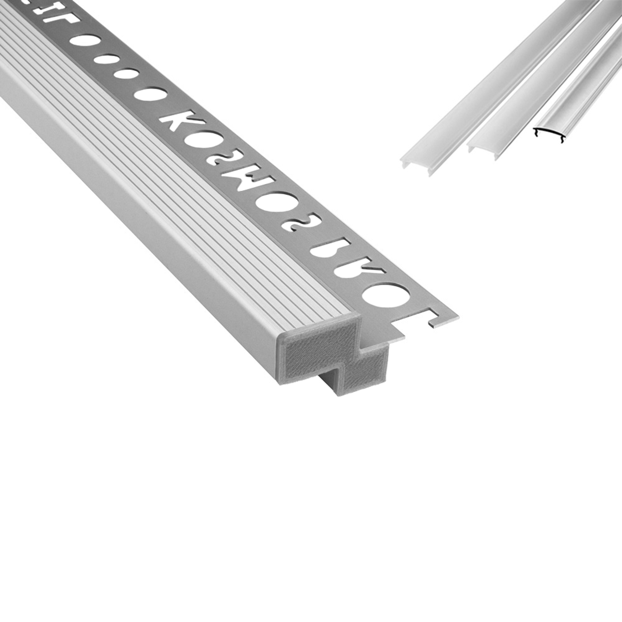 T-40 LED Alu Fliesenprofil Treppenprofil Stufen 10mm silber T-40 LED Alu Fliesenprofil Treppenprofil Stufen 10mm silber